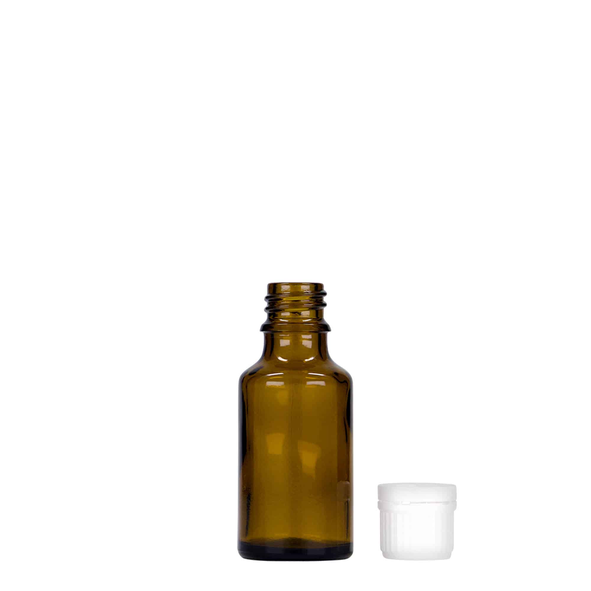 Medicijnfles, 25 ml, glas, bruin, monding: DIN 18