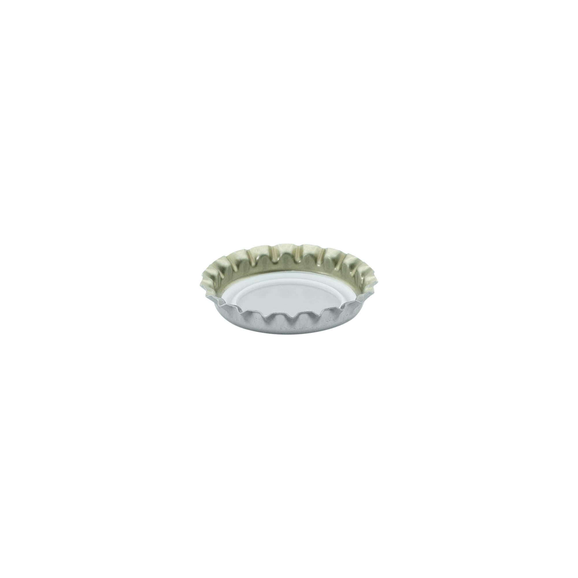 Kroonkurk, 26 mm, metaal, zilver