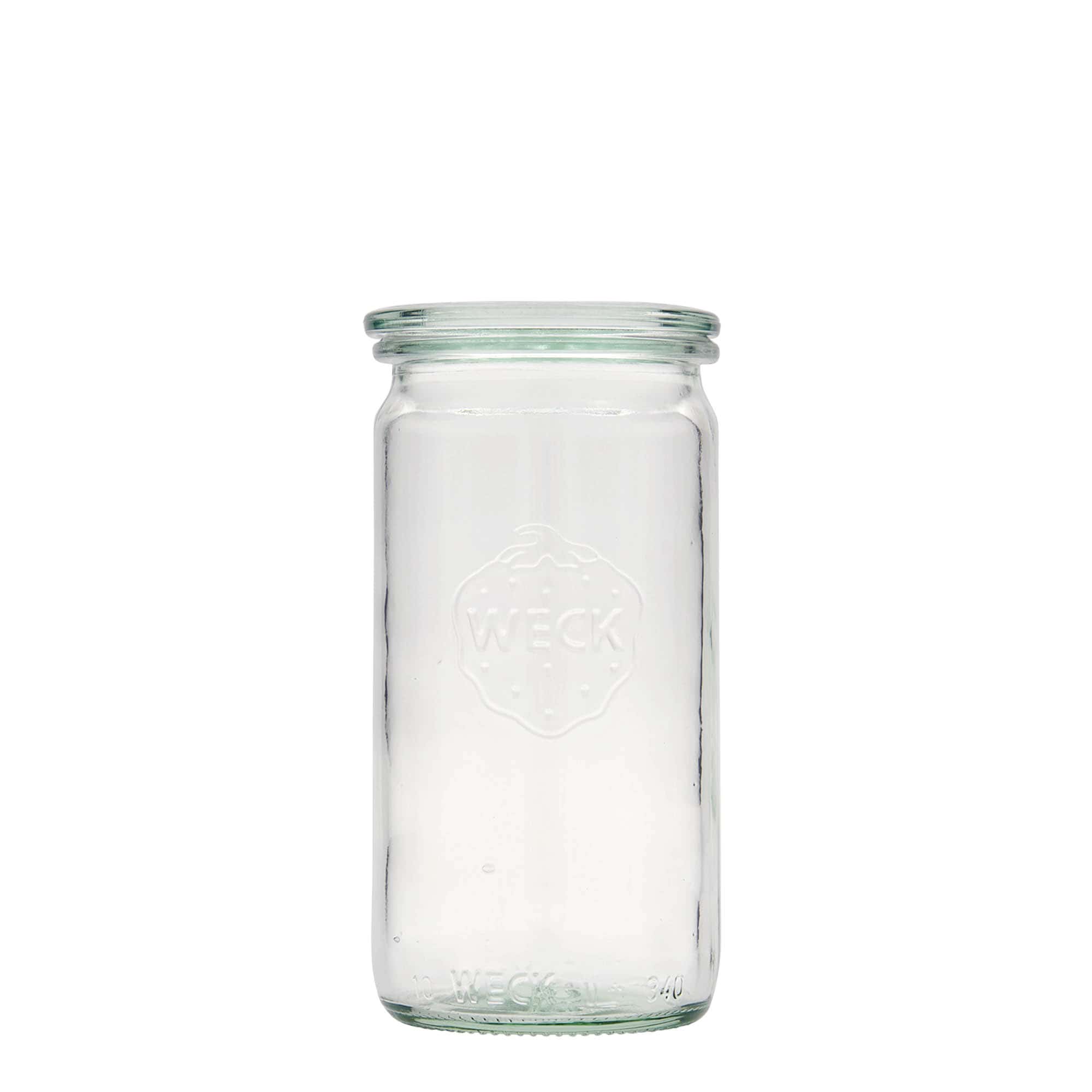 Bocal WECK cylindrique 340 ml, bouchage: bords arrondis