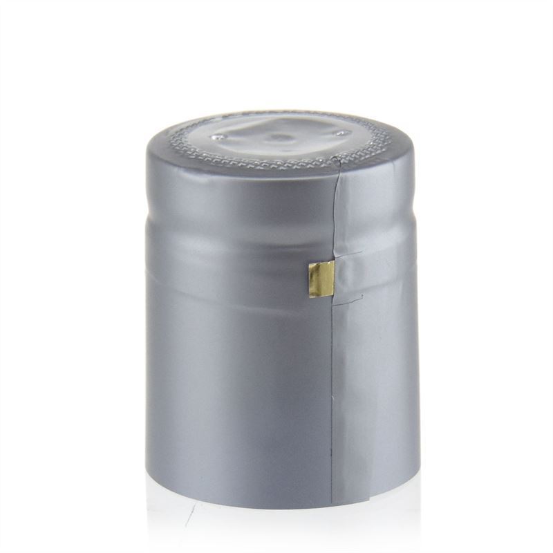 Capsule thermo-rétractable 32x41, plastique PVC, argenté Capsule thermo-rétractable 32x41, plastique PVC, argenté