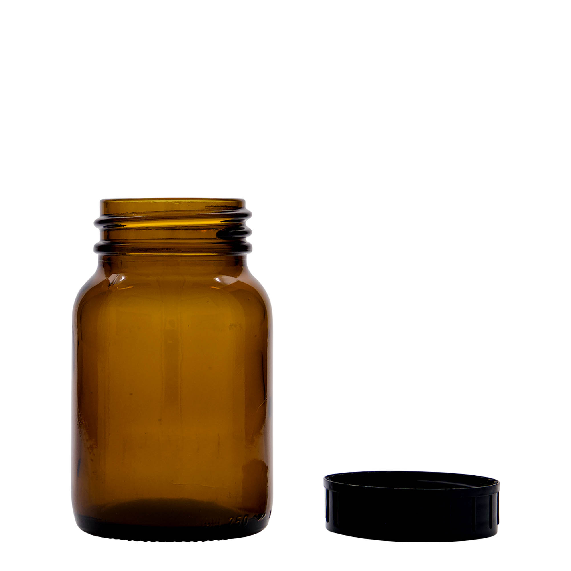 Bocal à col large 250 ml, brun, bouchage: DIN 55 Bocal à col large 250 ml, brun, bouchage: DIN 55