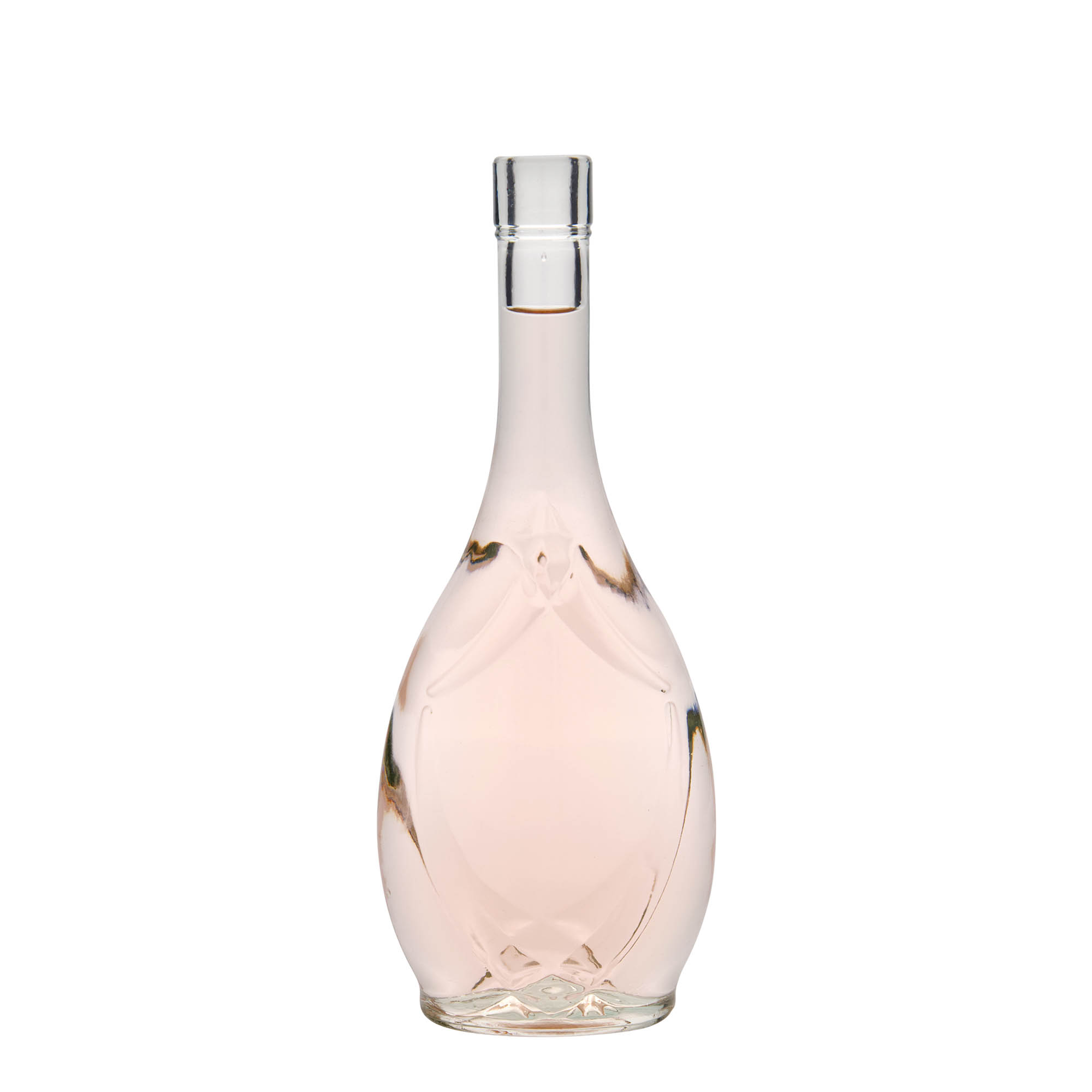Glazen fles 'Saragossa', 500 ml, ovaal, monding: kurk Glazen fles 'Saragossa', 500 ml, ovaal, monding: kurk