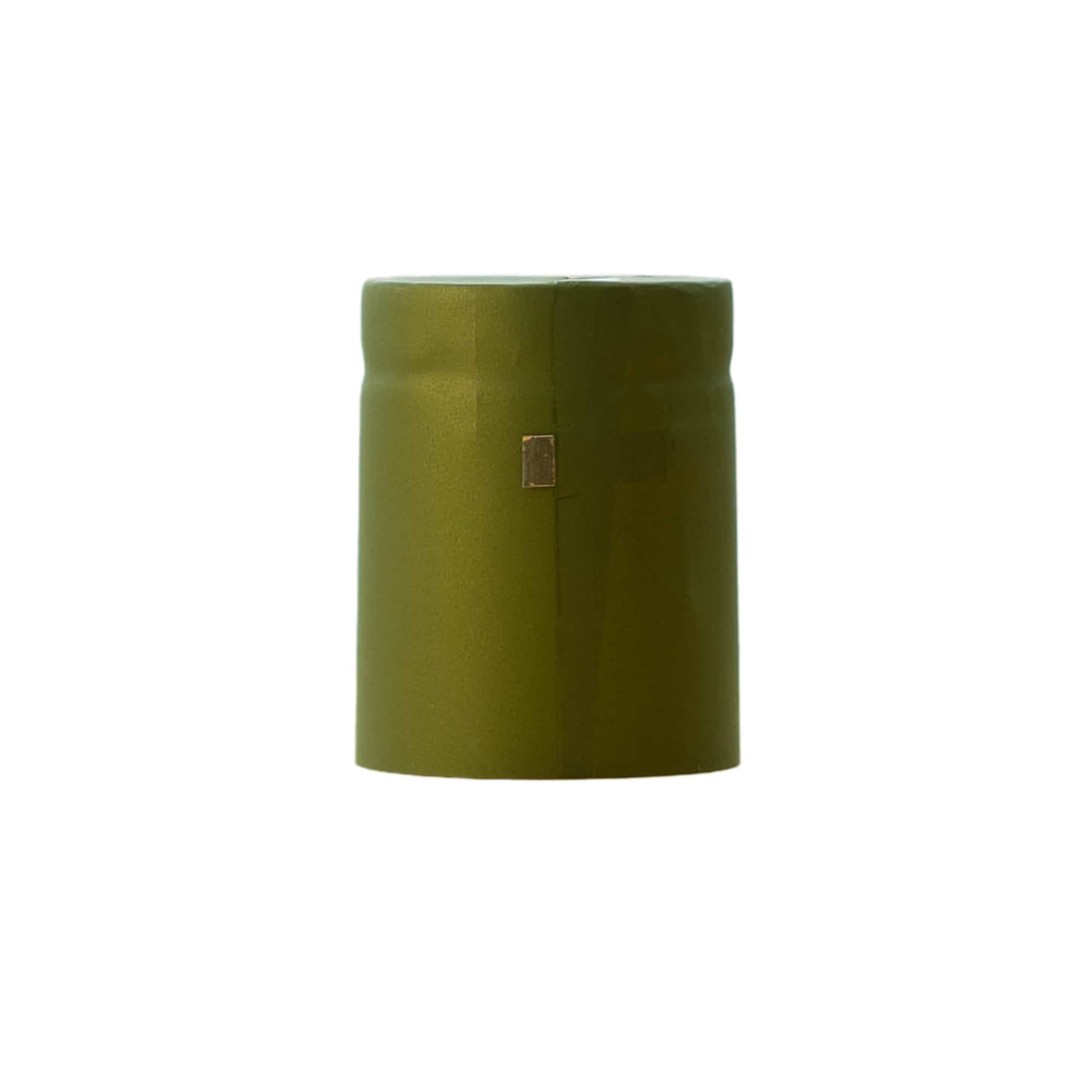 Krimpcapsule 32x41, pvc-kunststof, olijfgroen Krimpcapsule 32x41, pvc-kunststof, olijfgroen