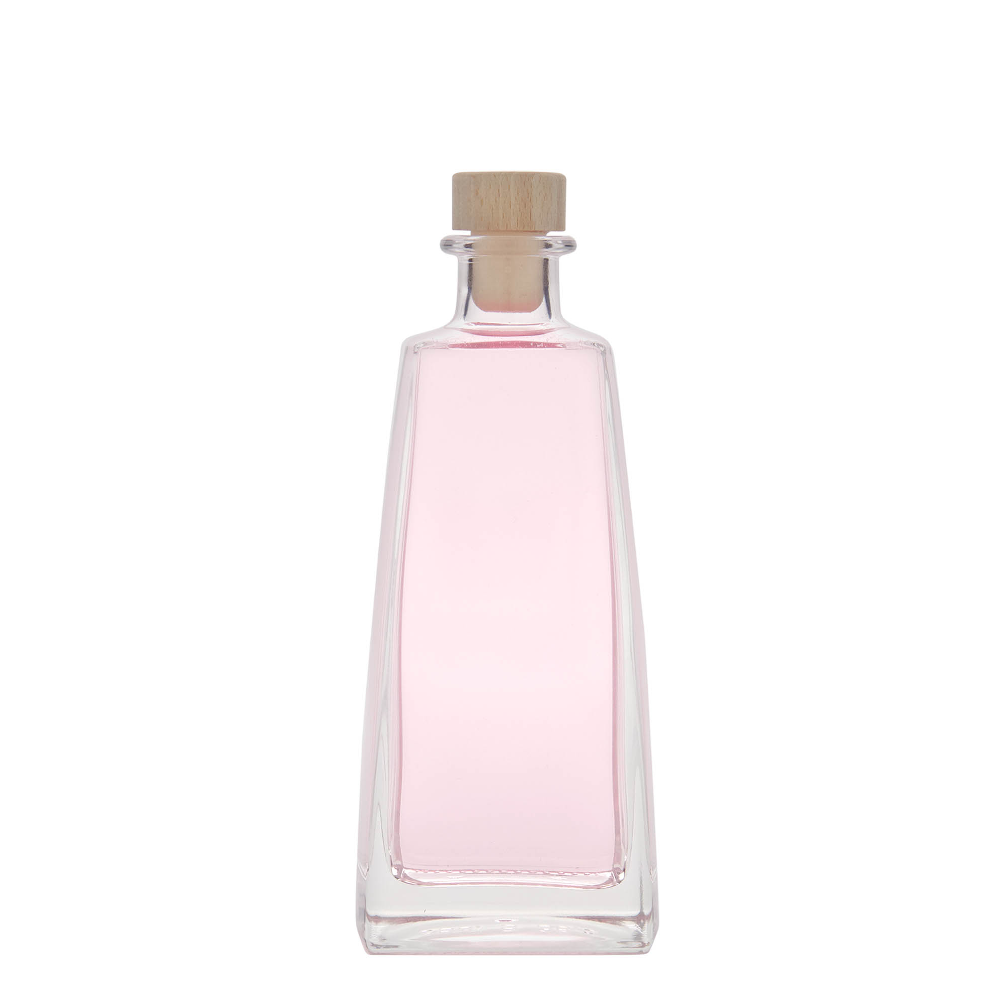 Glazen fles 'Timmy', 350 ml, rechthoekig, monding: kurk