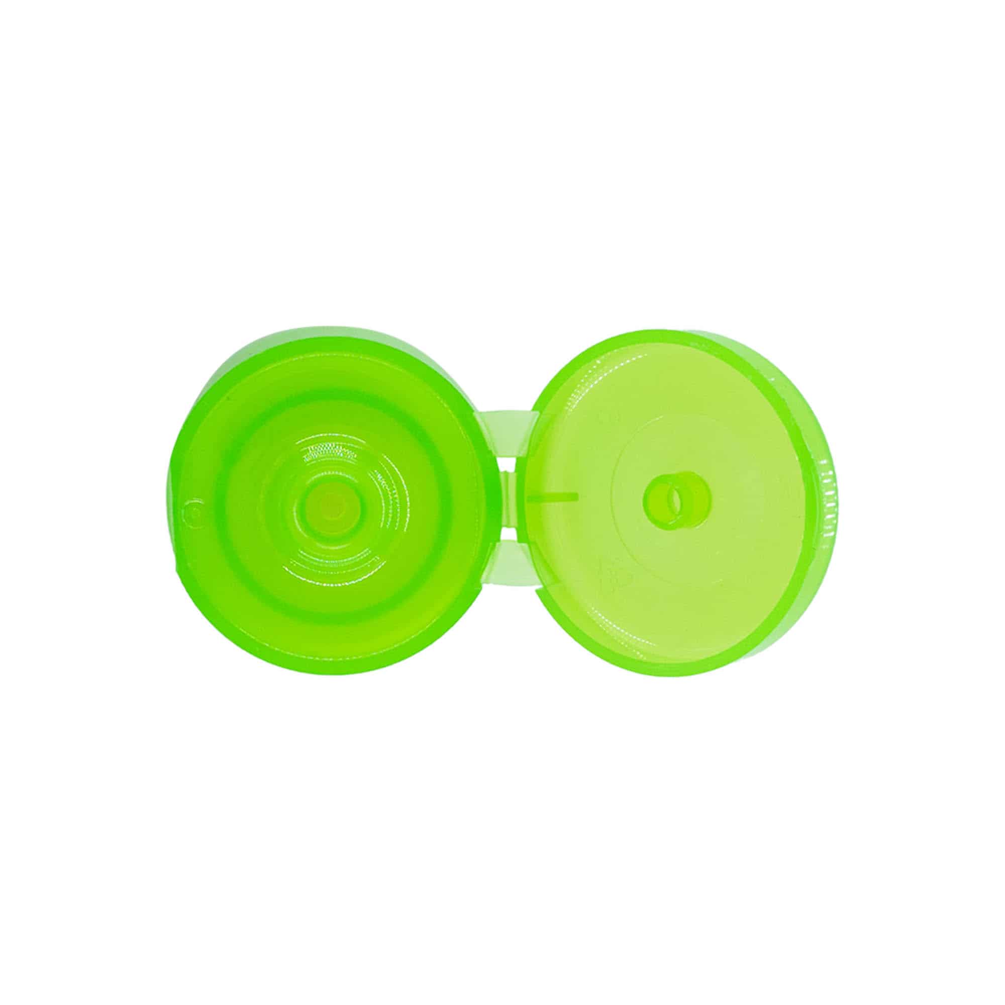 Bougage à vis à charnière rabattable, plastique PP, vert, pour bouchage: 24/410