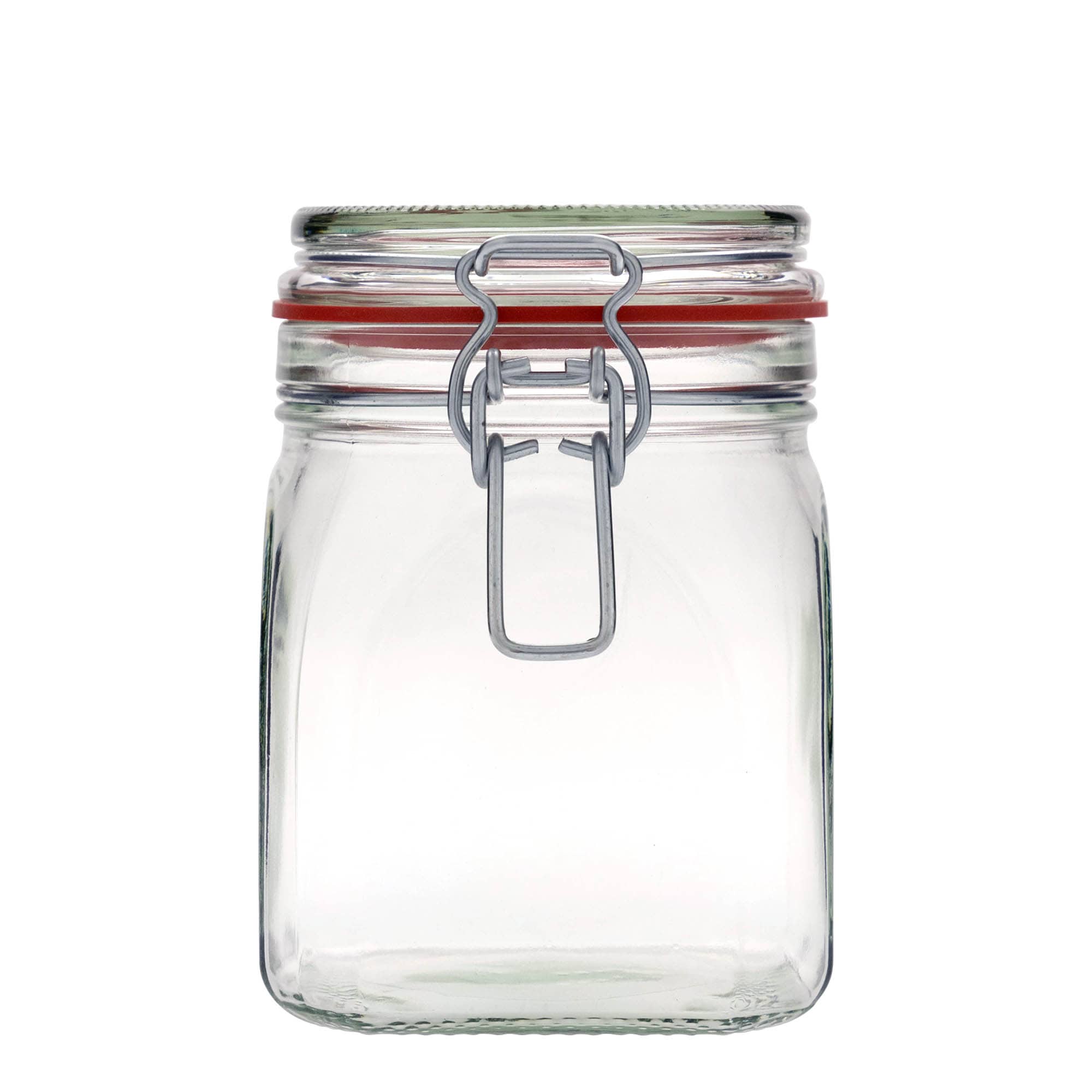 Bocal à fermeture mécanique 900 ml, carré, bouchage: bouchon mécanique