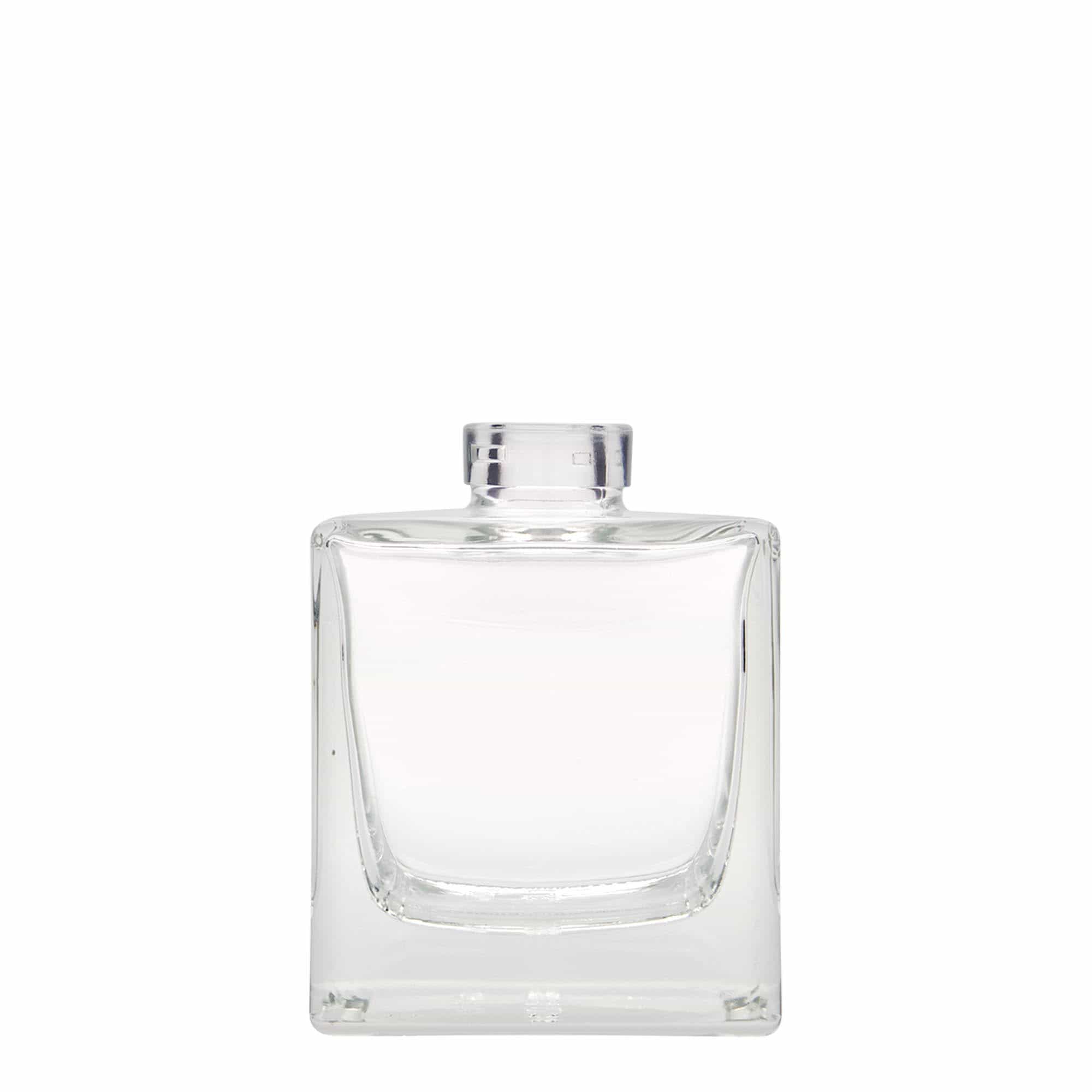 Glazen fles 'Cube', 200 ml, vierkant, monding: kurk Glazen fles 'Cube', 200 ml, vierkant, monding: kurk