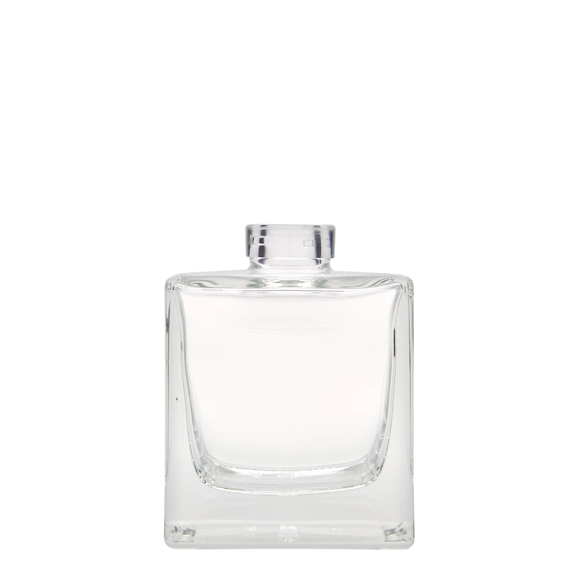 Glazen fles 'Cube', 200 ml, vierkant, monding: kurk Glazen fles 'Cube', 200 ml, vierkant, monding: kurk