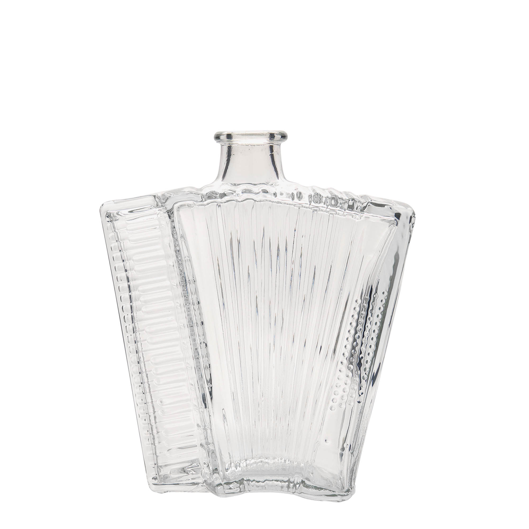 Glazen fles 'Accordeon', 500 ml, monding: kurk Glazen fles 'Accordeon', 500 ml, monding: kurk