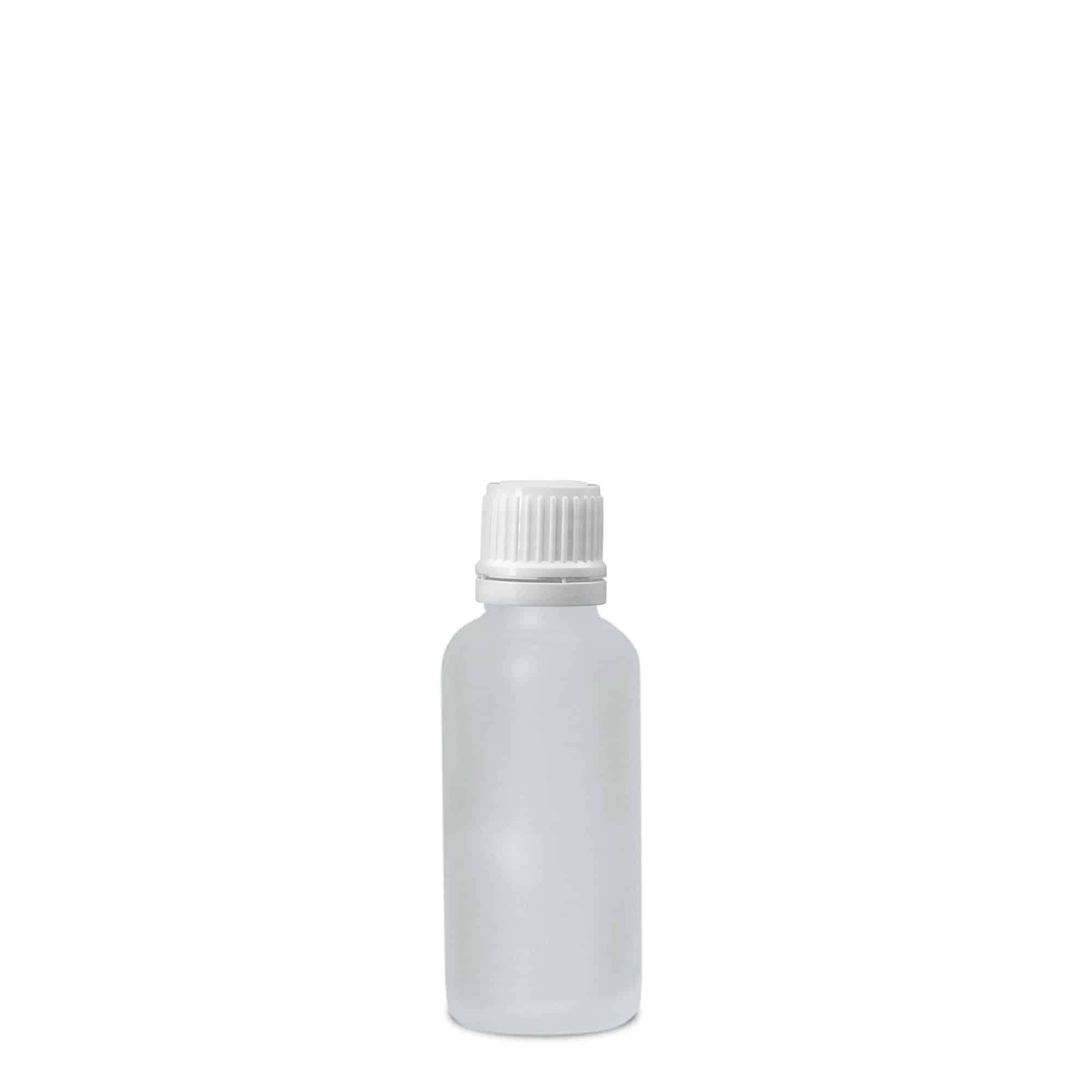 30 ml medicijnfles, glas, bruin mat, opening: DIN 18