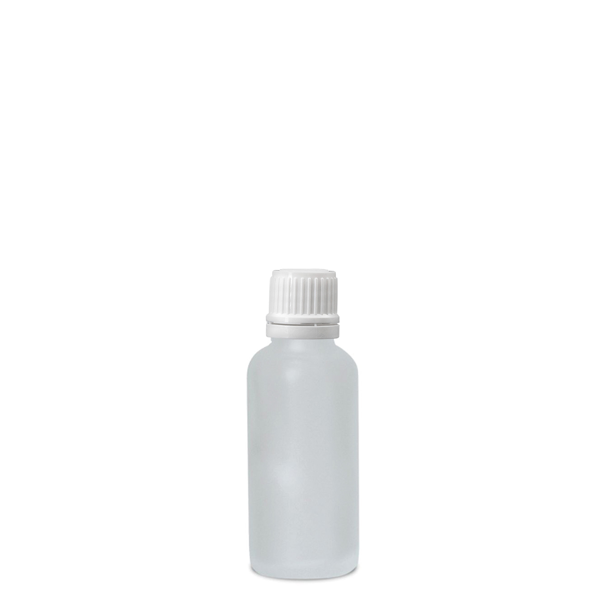 Flacon médical 30 ml, verre, givré, goulot : DIN 18