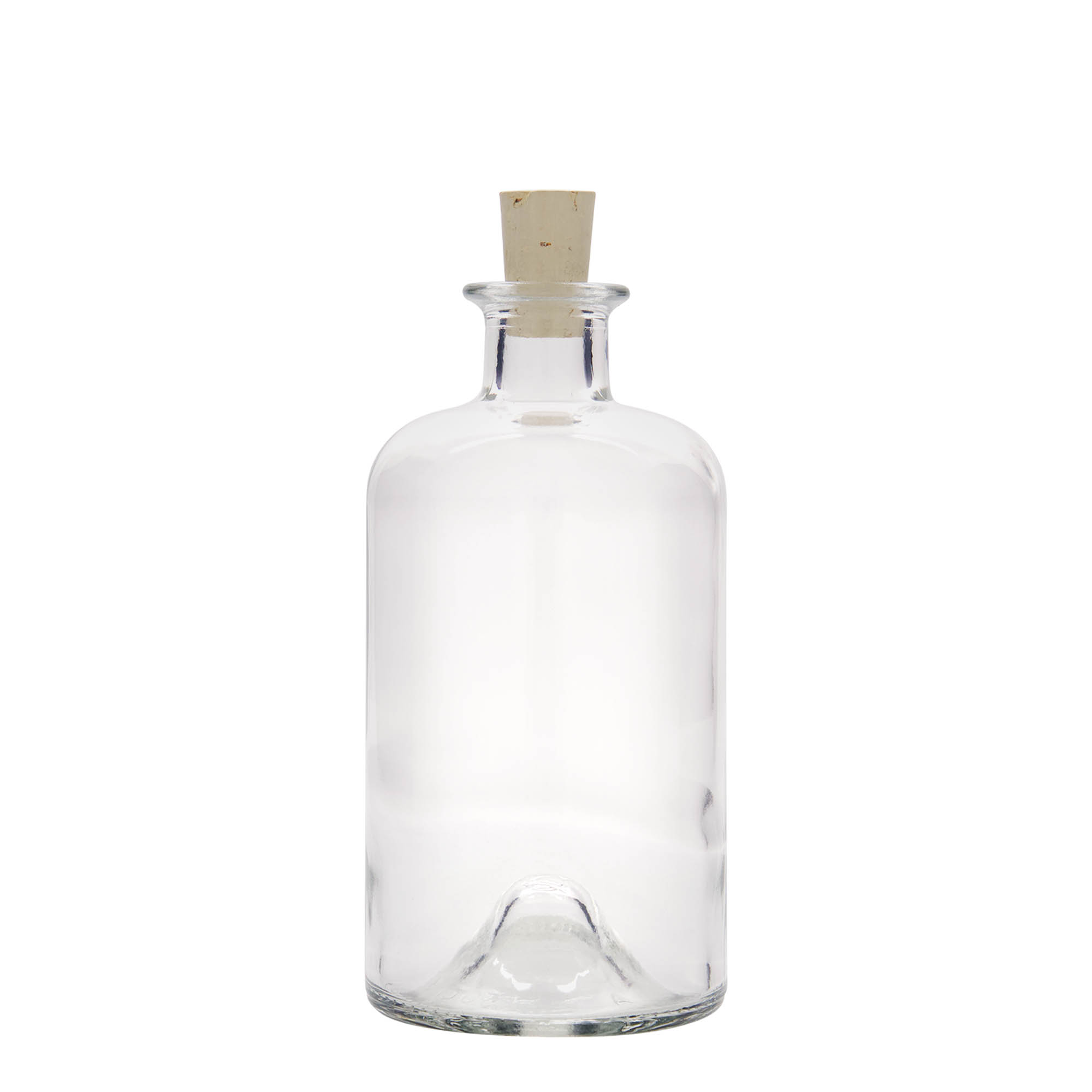 Glazen fles Apotheker 'Doktor', 500 ml, monding: kurk Glazen fles Apotheker 'Doktor', 500 ml, monding: kurk