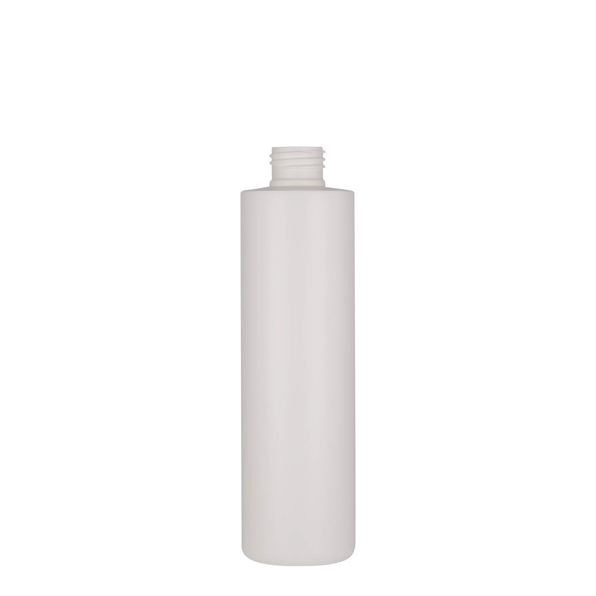 Plastic fles 'Pipe', 250 ml, HDPE, wit, monding: 24/410