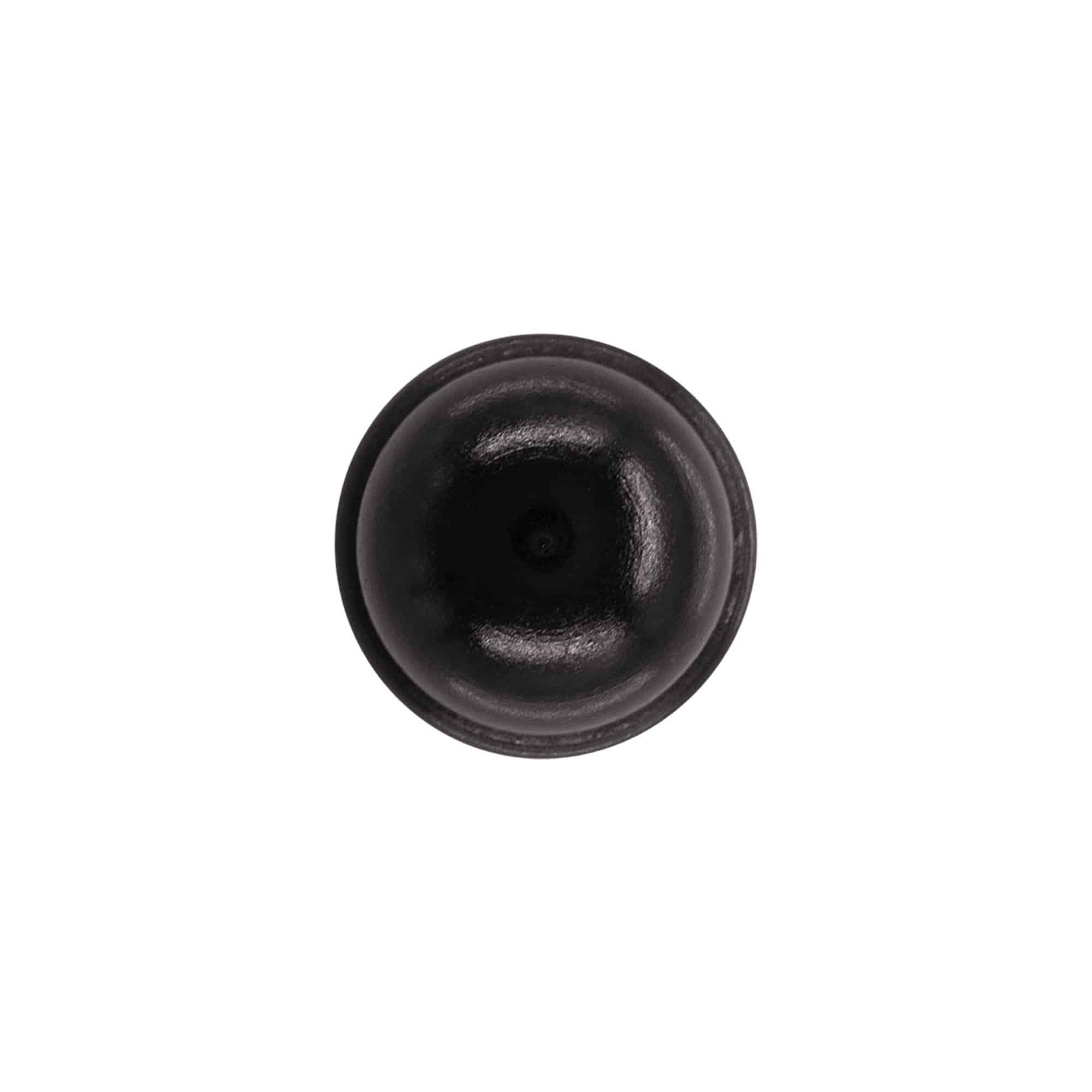 Dopkurk, 19 mm, hout/kunststof, zwart, voor monding: kurk