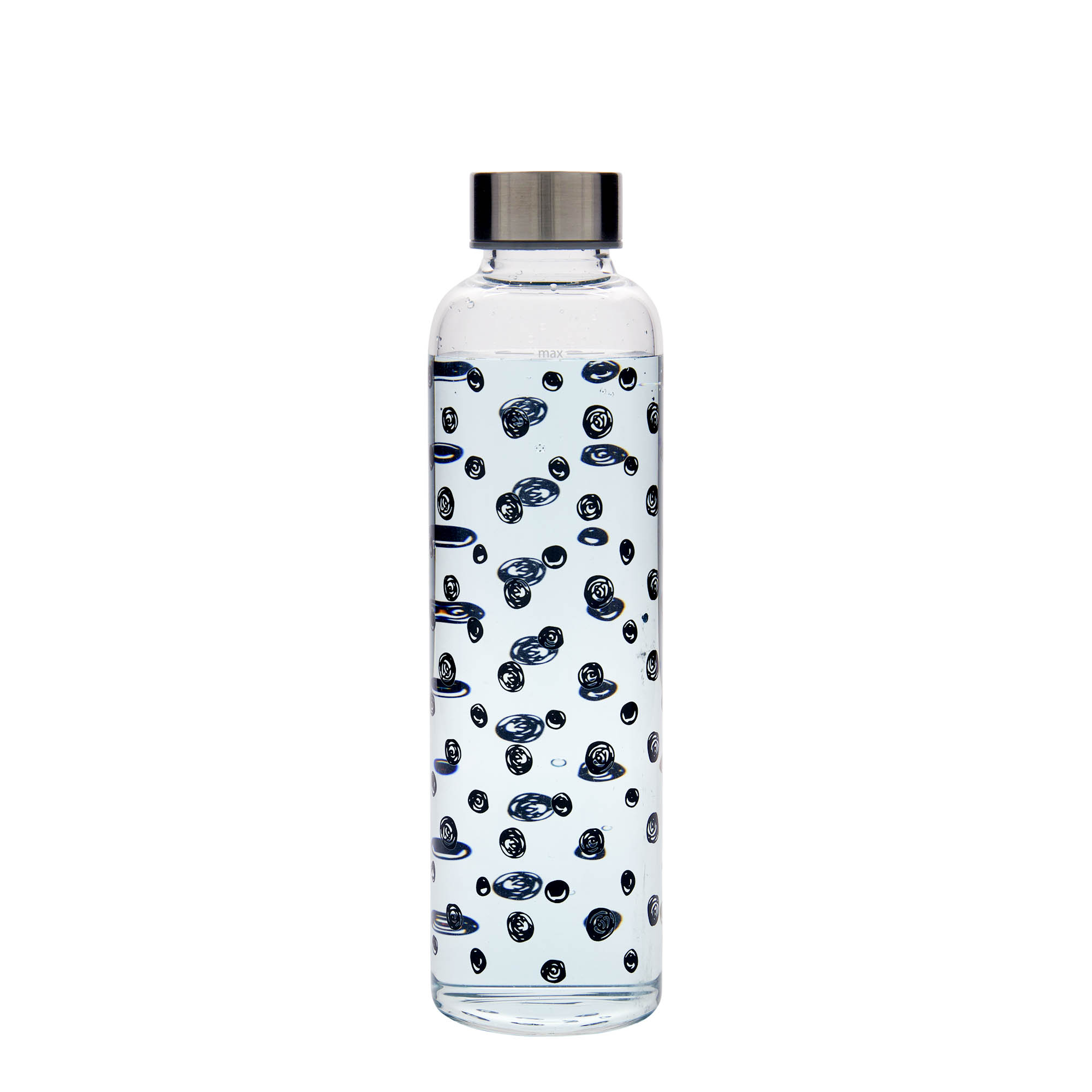 Gourde 500 ml 'Perseus', motif : points noirs, bouchage: Bougage à vis Gourde 500 ml 'Perseus', motif : points noirs, bouchage: Bougage à vis