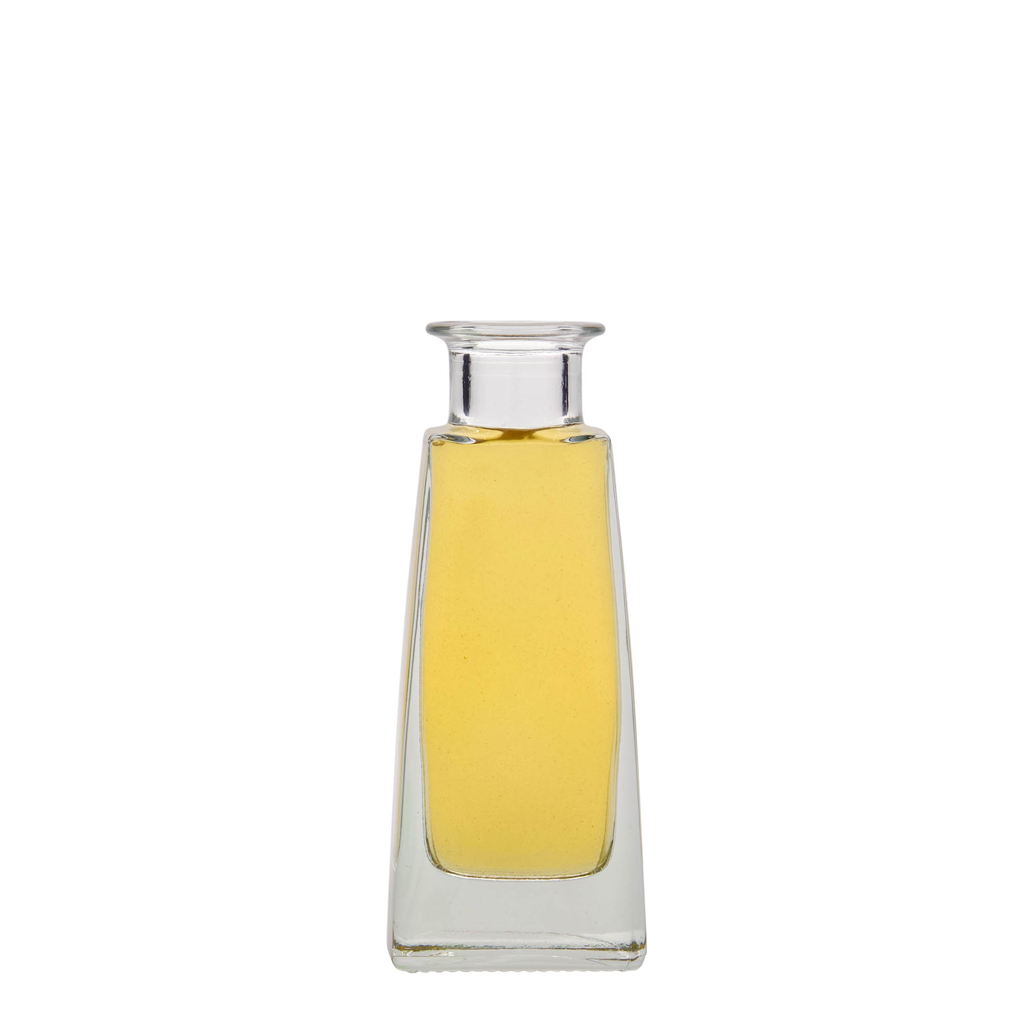Bouteille en verre 100 ml 'Timmy', rectangulaire, bouchage: bouchon Bouteille en verre 100 ml 'Timmy', rectangulaire, bouchage: bouchon