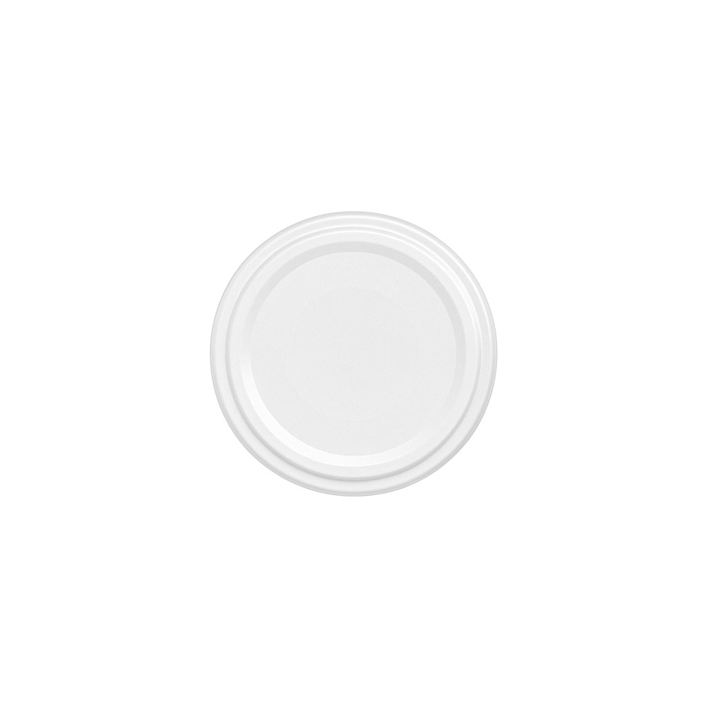 Twist-offdeksel, blik, wit, voor monding: TO 53 Twist-offdeksel, blik, wit, voor monding: TO 53