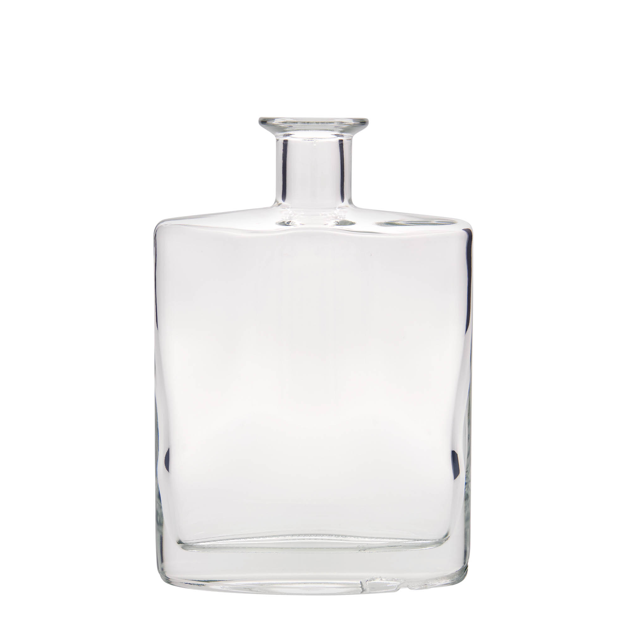 Glazen fles 'Zorbas', 700 ml, ovaal, monding: kurk Glazen fles 'Zorbas', 700 ml, ovaal, monding: kurk