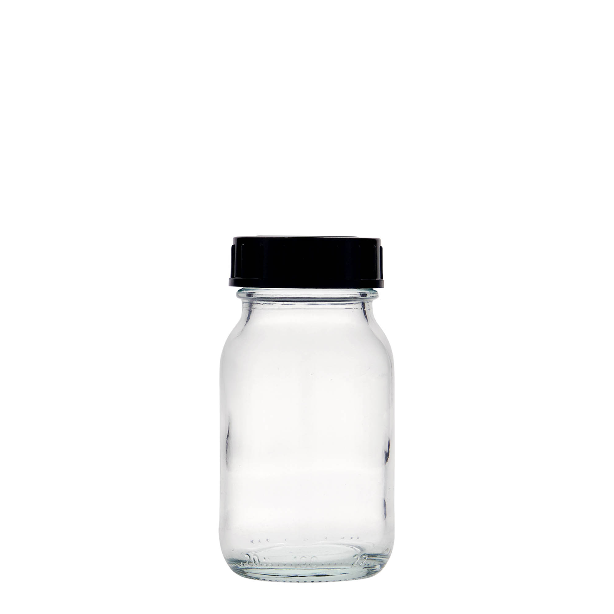 Pot met brede hals, 100 ml, monding: DIN 40