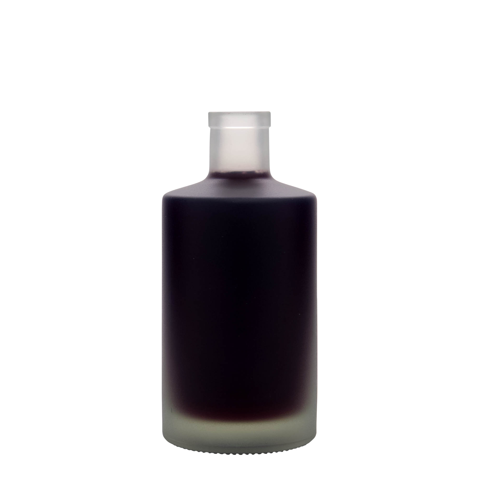 Glazen fles 'Caroline', 500 ml, gematteerd, monding: kurk