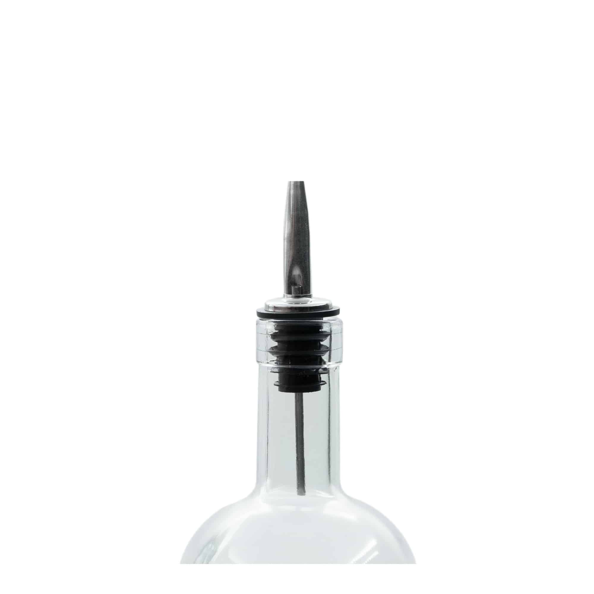 Schenktuit inox met luchtpijp, roestvrij staal, zilver-zwart
