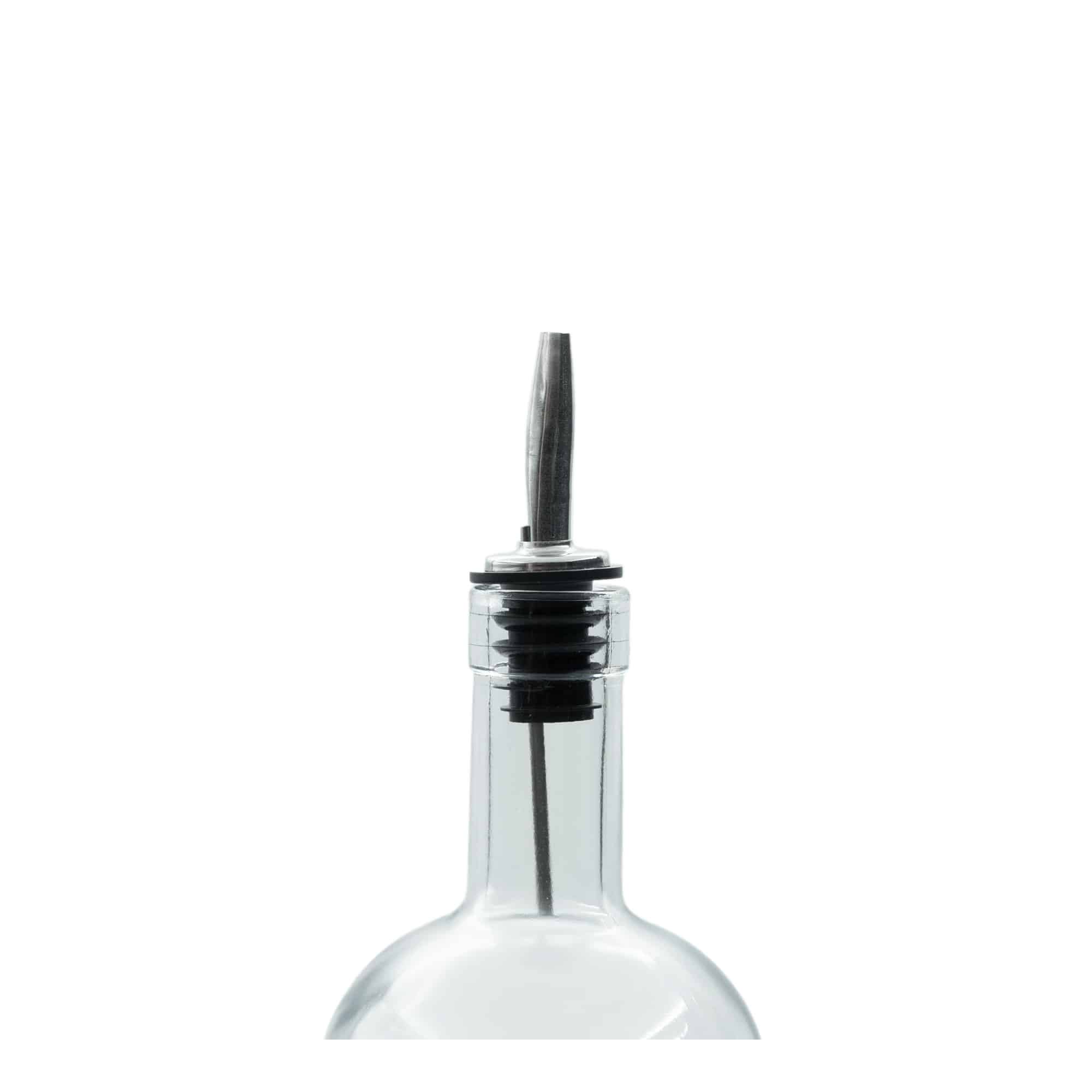 Schenktuit inox met luchtpijp, roestvrij staal, zilver-zwart