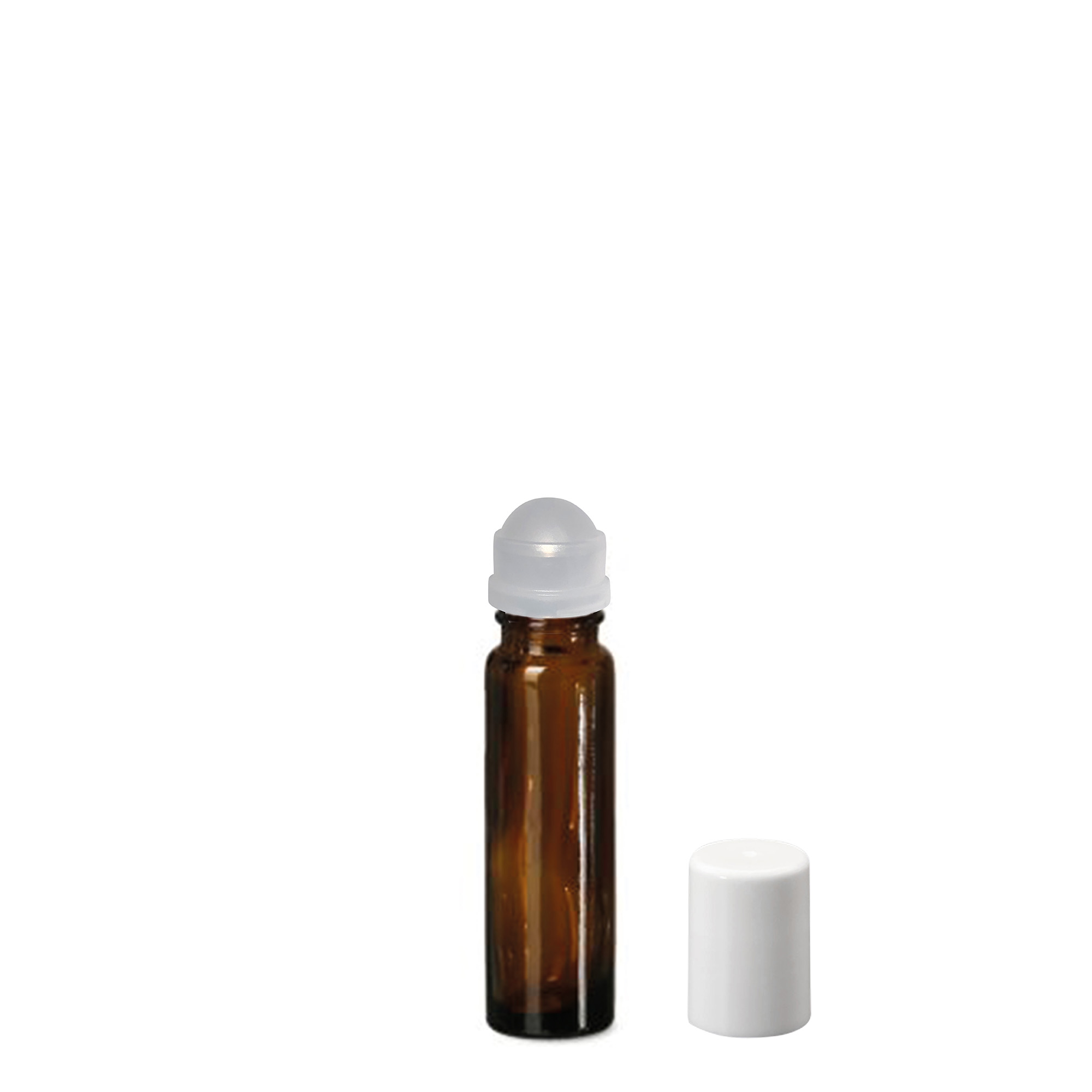 10 ml roll-on fles, glas, bruin, opening: schroefdop 10 ml roll-on fles, glas, bruin, opening: schroefdop