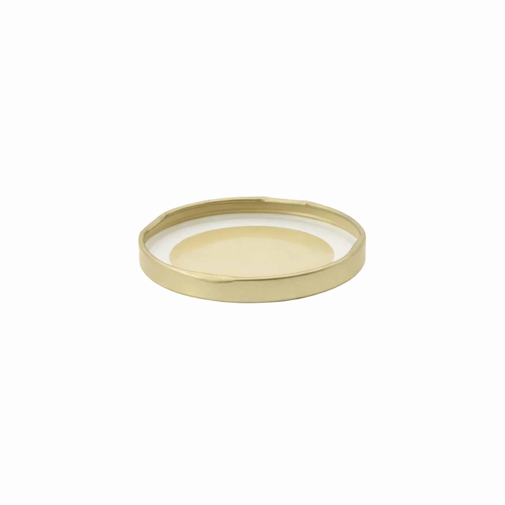 Couvercle Twist-Off, fer blanc, stérilisable, doré, pour bouchage: TO 66