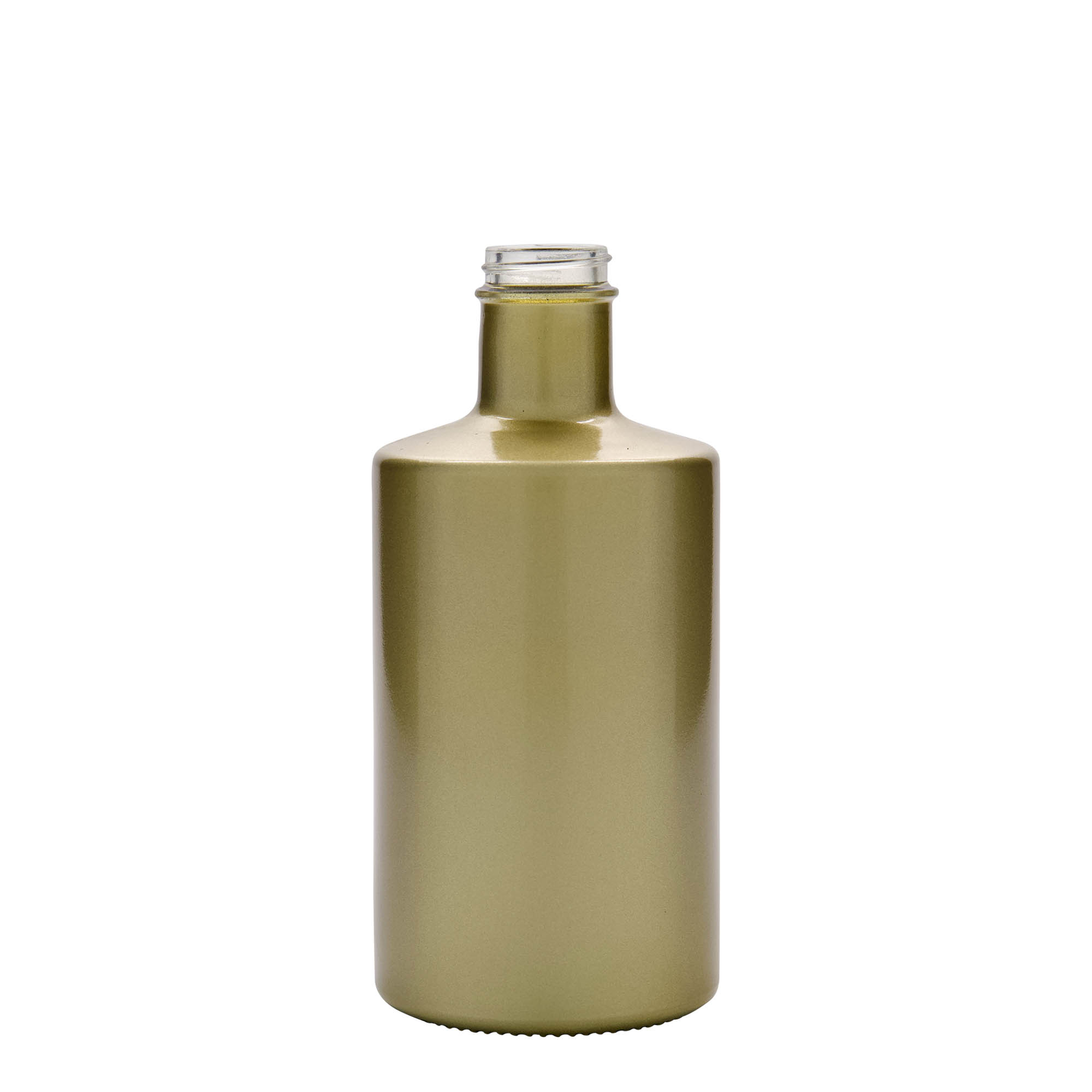 Glazen fles 'Caroline', 500 ml, goud, monding: GPI 33
