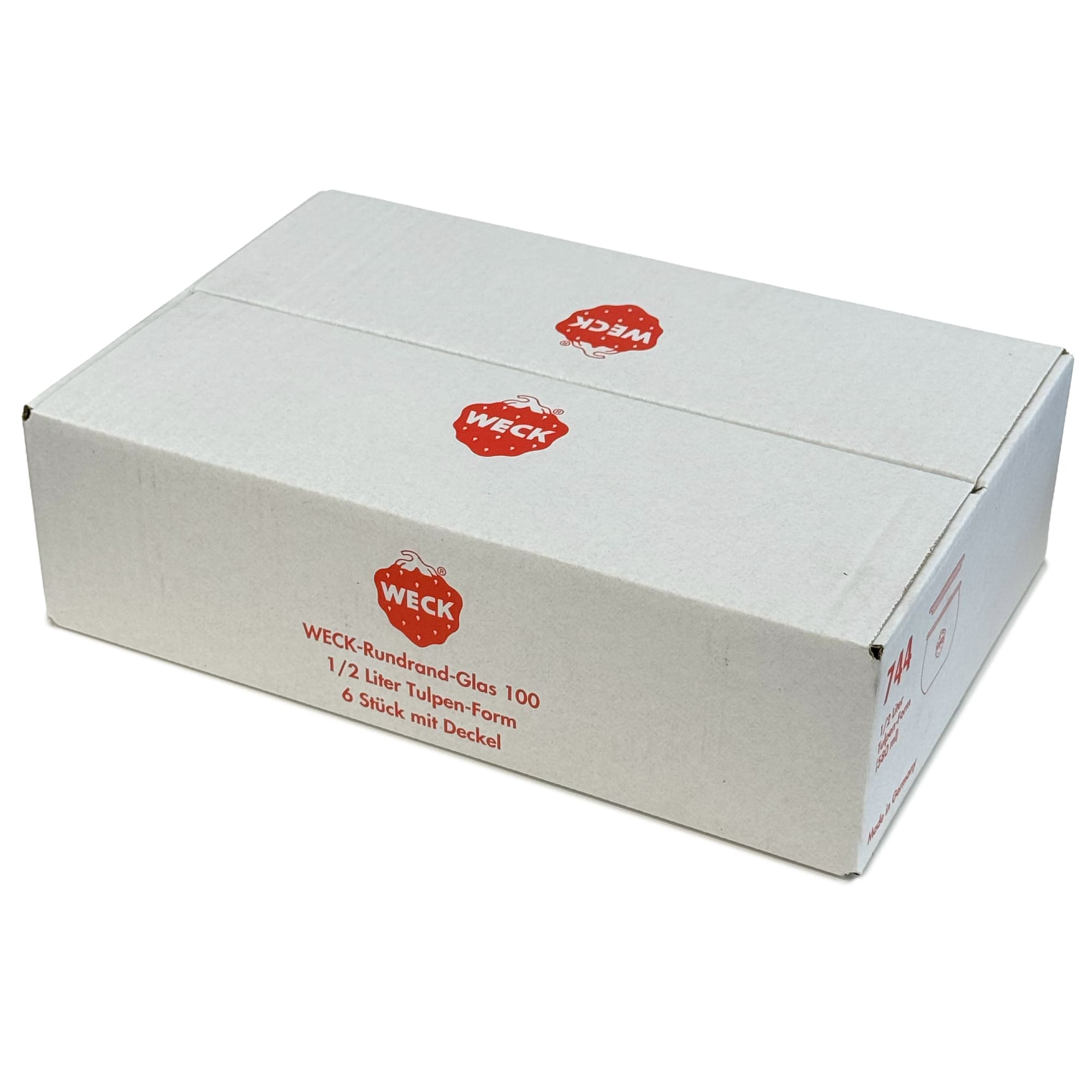6x 580 ml WECK-tulpenpot met glazen deksel RR 100