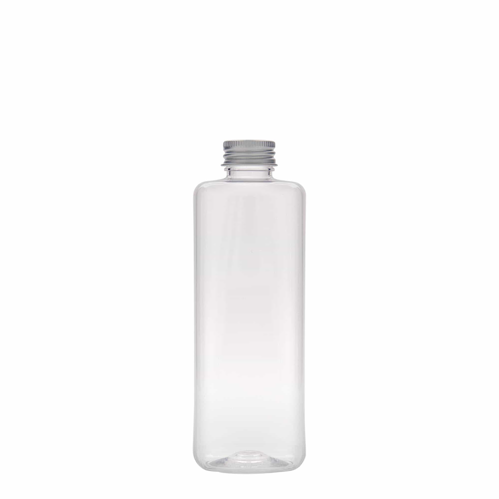 Bouteille en PET 300 ml 'Karl', carrée, plastique, bouchage: 24/410