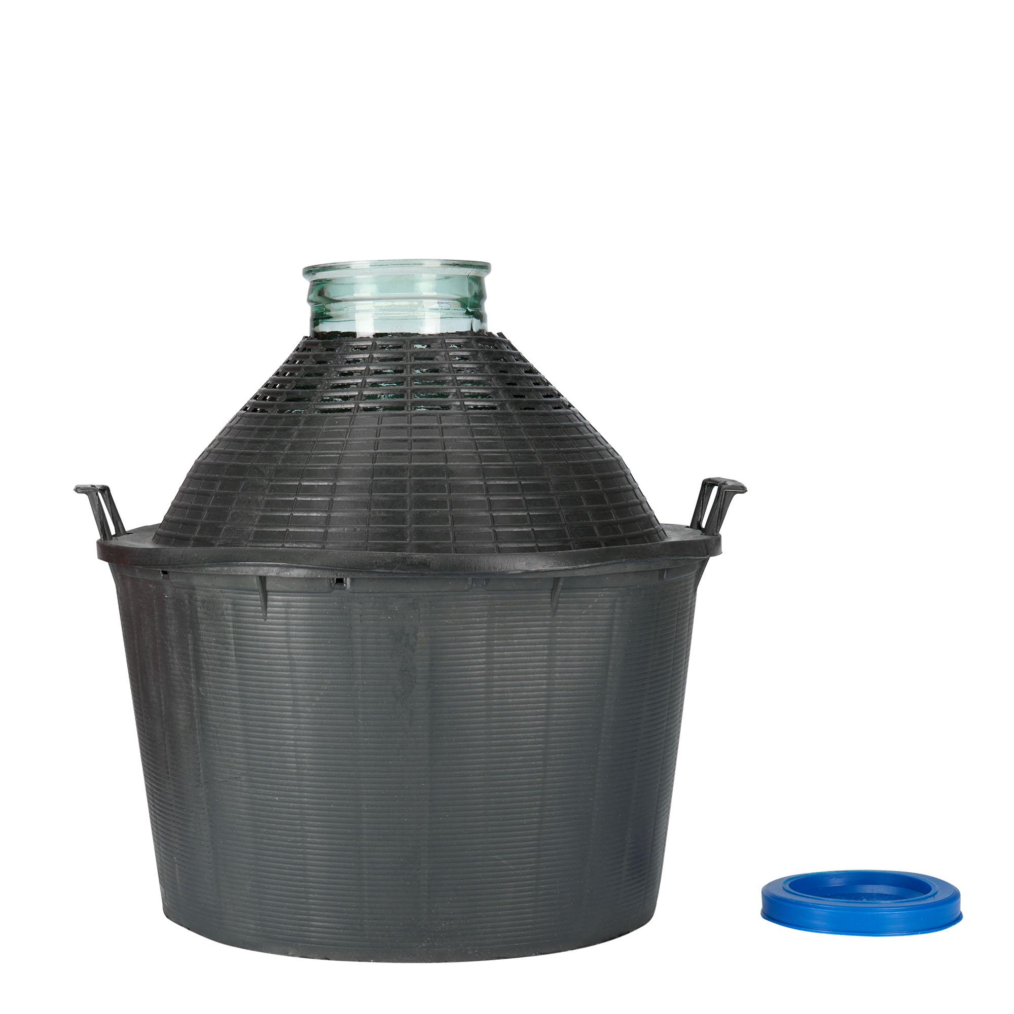 Ballonfles brede hals, 34 l, glas, monding: stulpdeksel