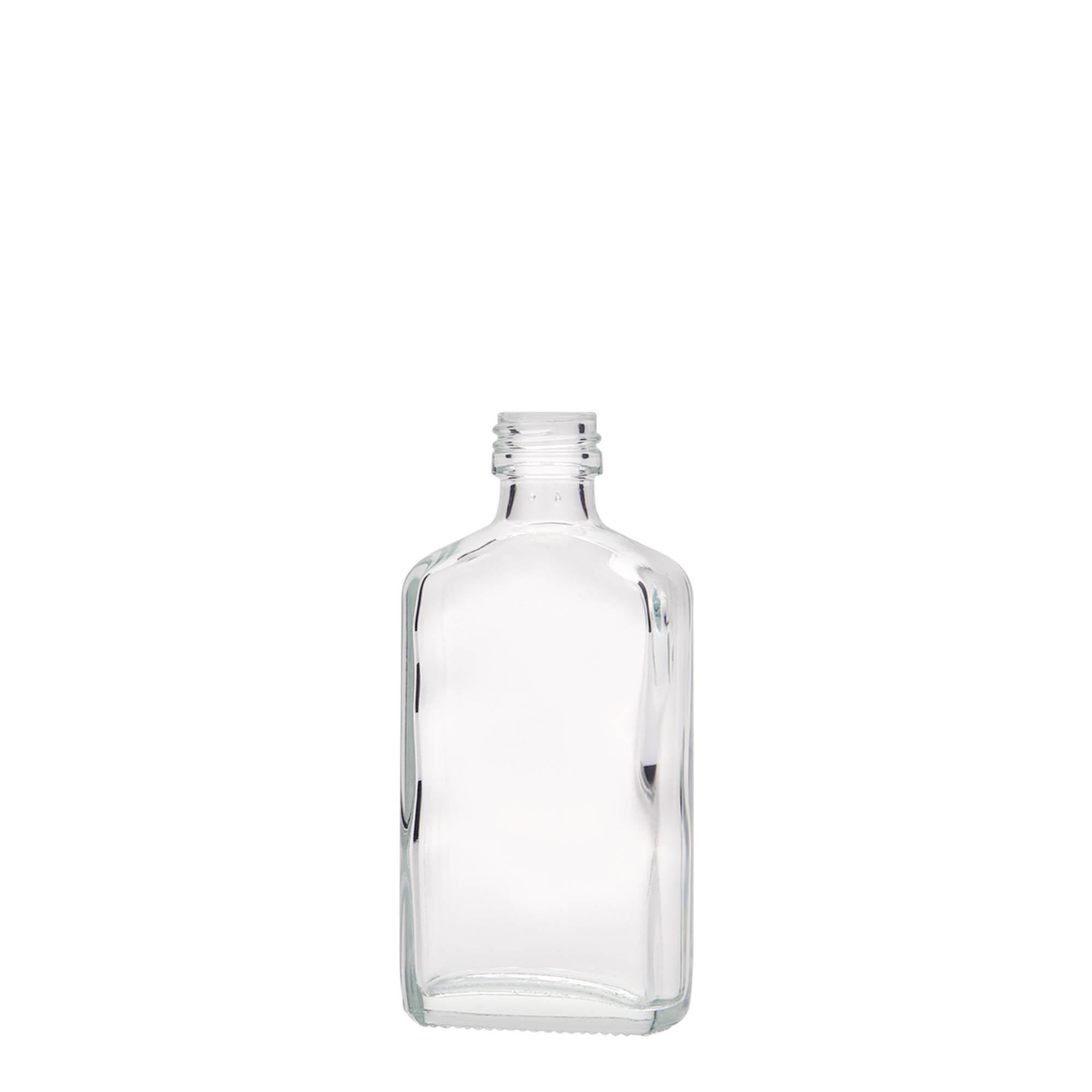 Flasque 50 ml, rectangulaire, verre, bouchage: PP 18