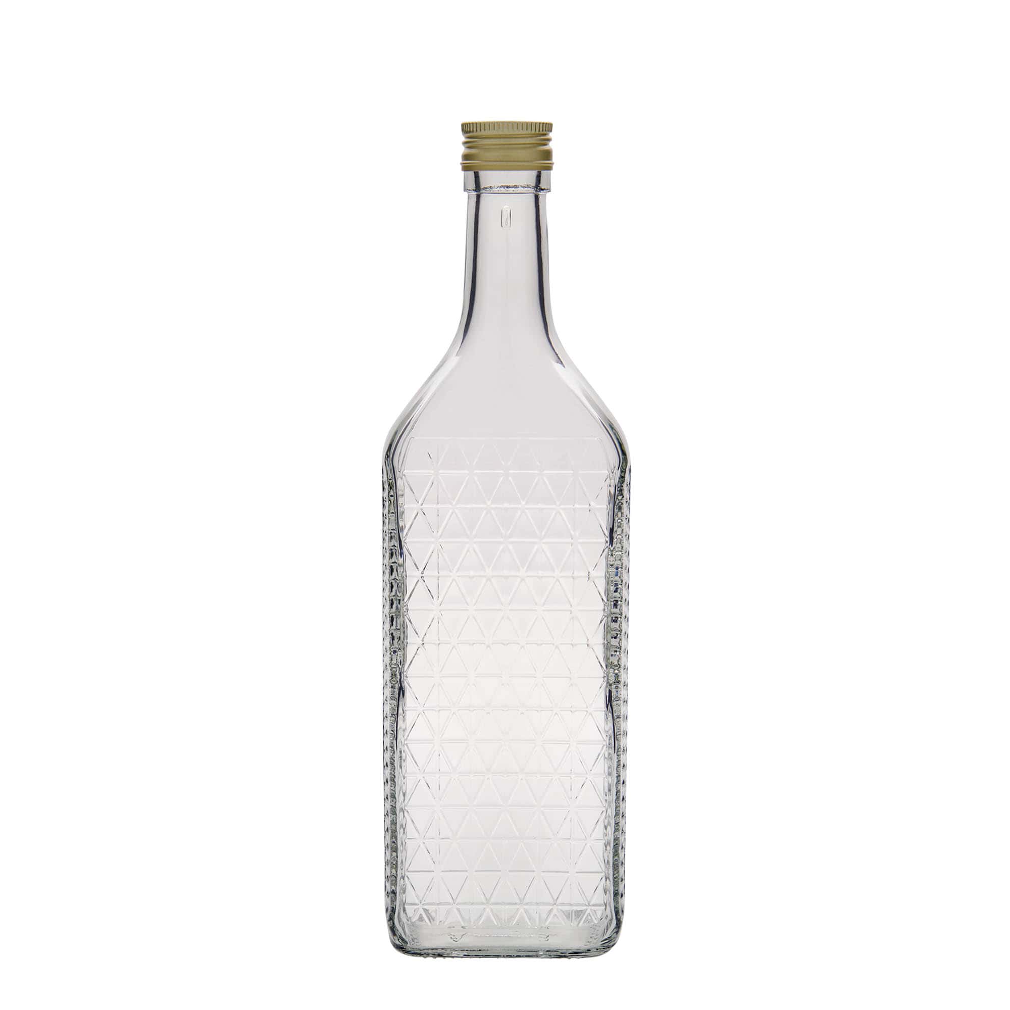 Bouteille en verre 700 ml 'Caruso', rectangulaire, bouchage: PP 31,5
