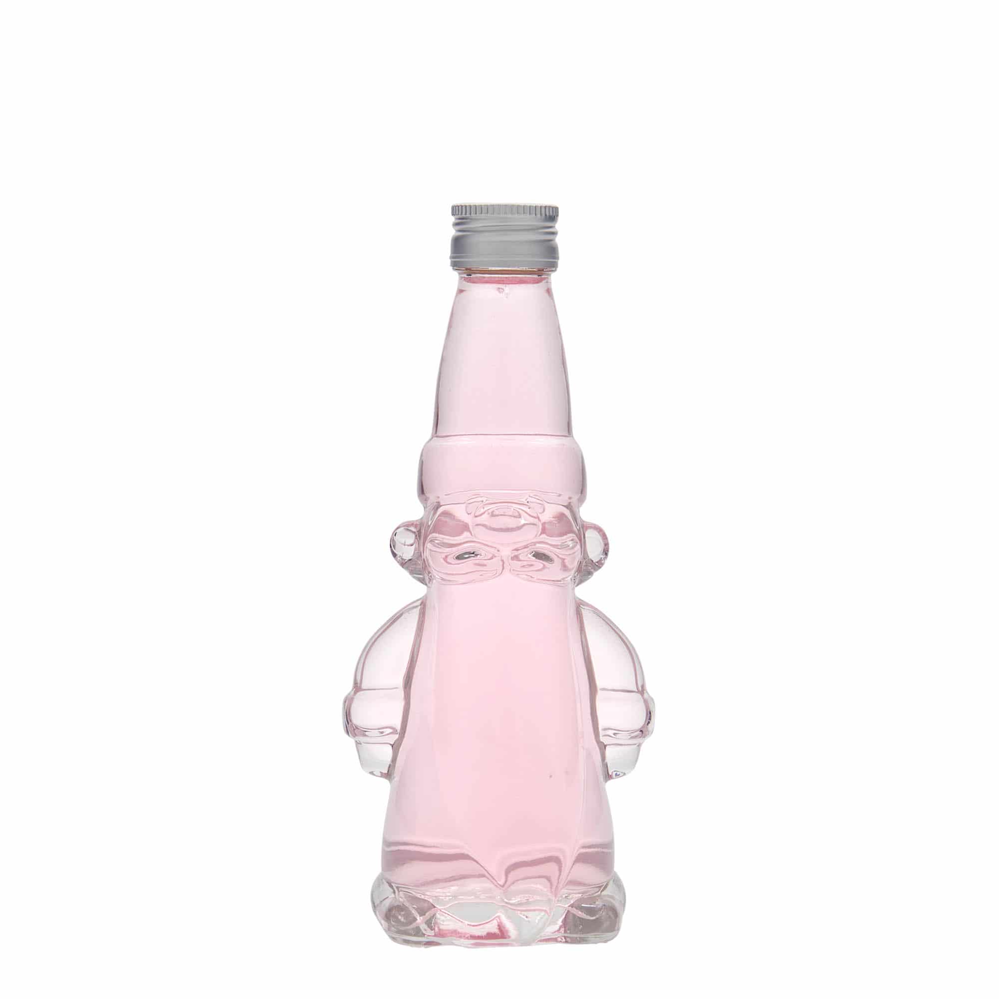 Glazen fles 'Kerstkabouter', 200 ml, monding: PP 28