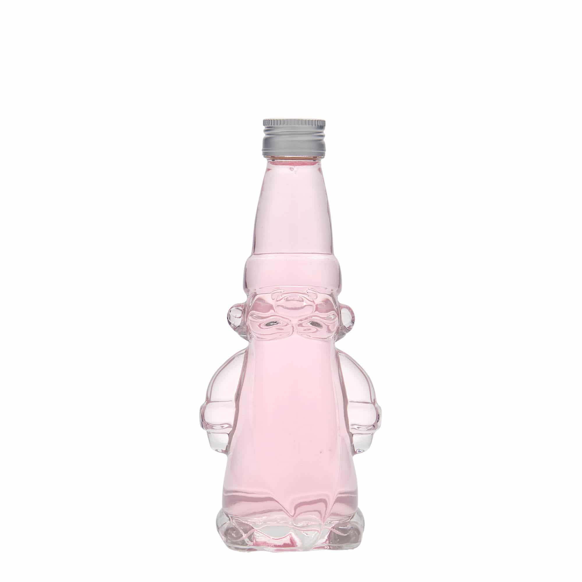 Glazen fles 'Kerstkabouter', 200 ml, monding: PP 28