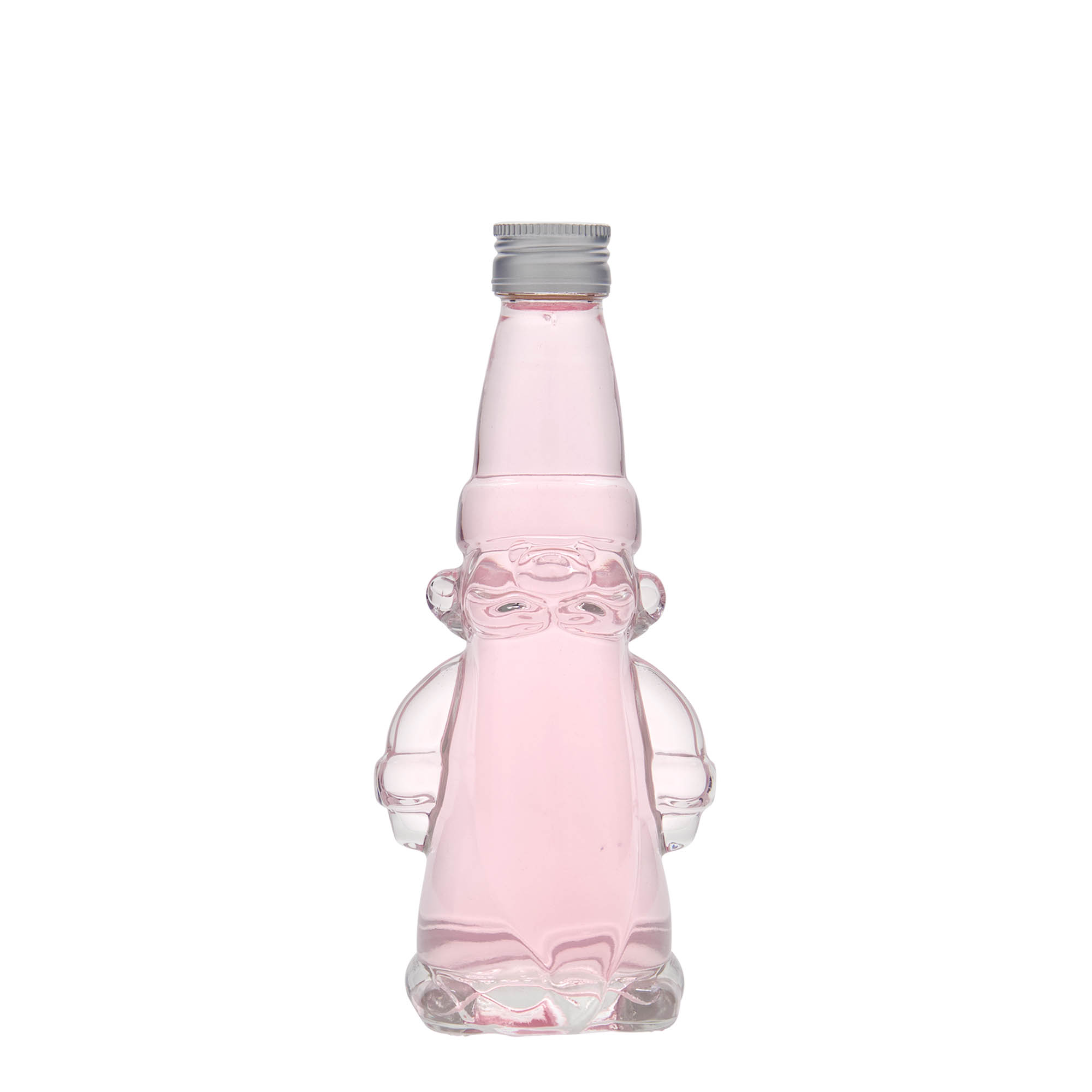 Glazen fles 'Kerstkabouter', 200 ml, monding: PP 28