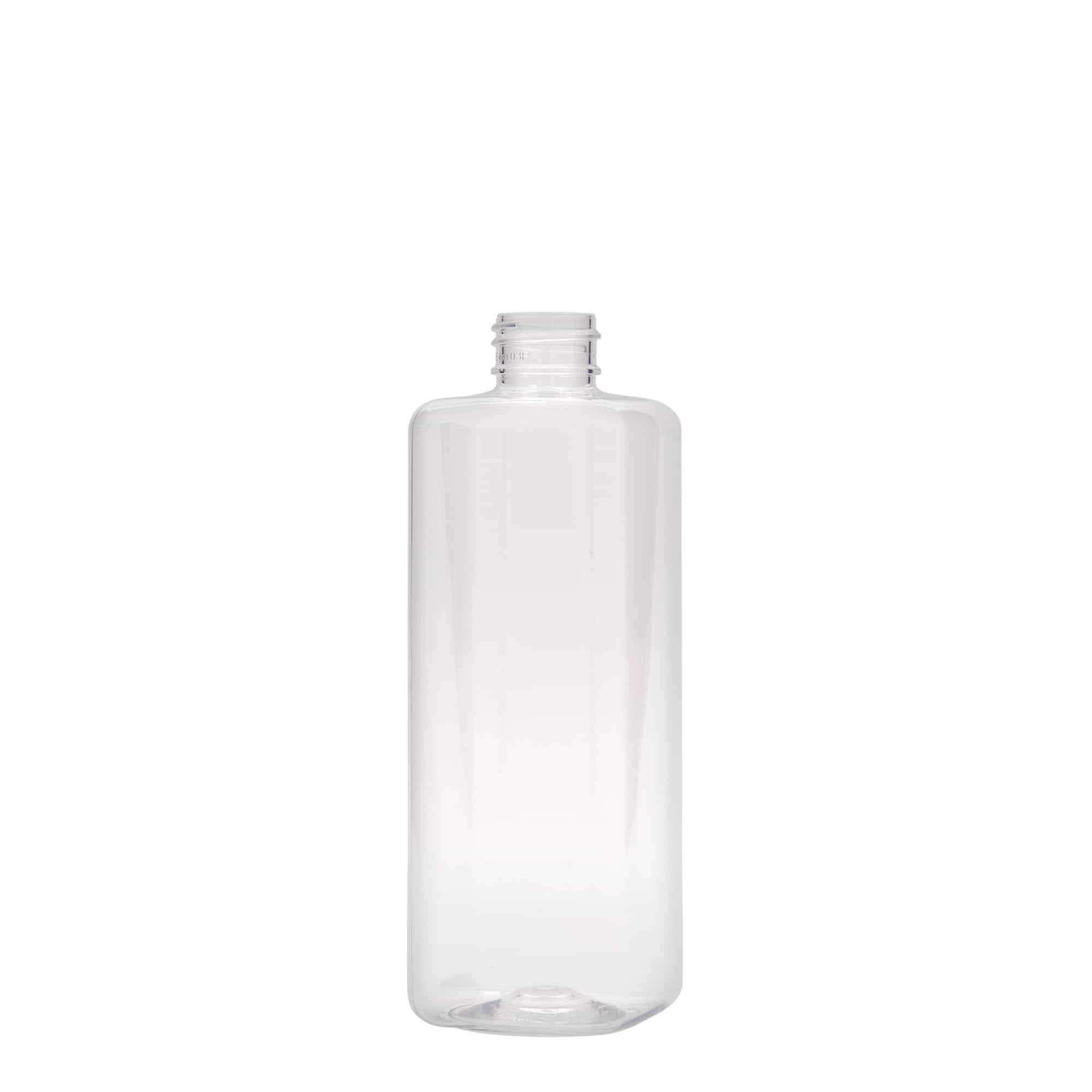 Petfles 'Karl', 300 ml, vierkant, kunststof, monding: 24/410