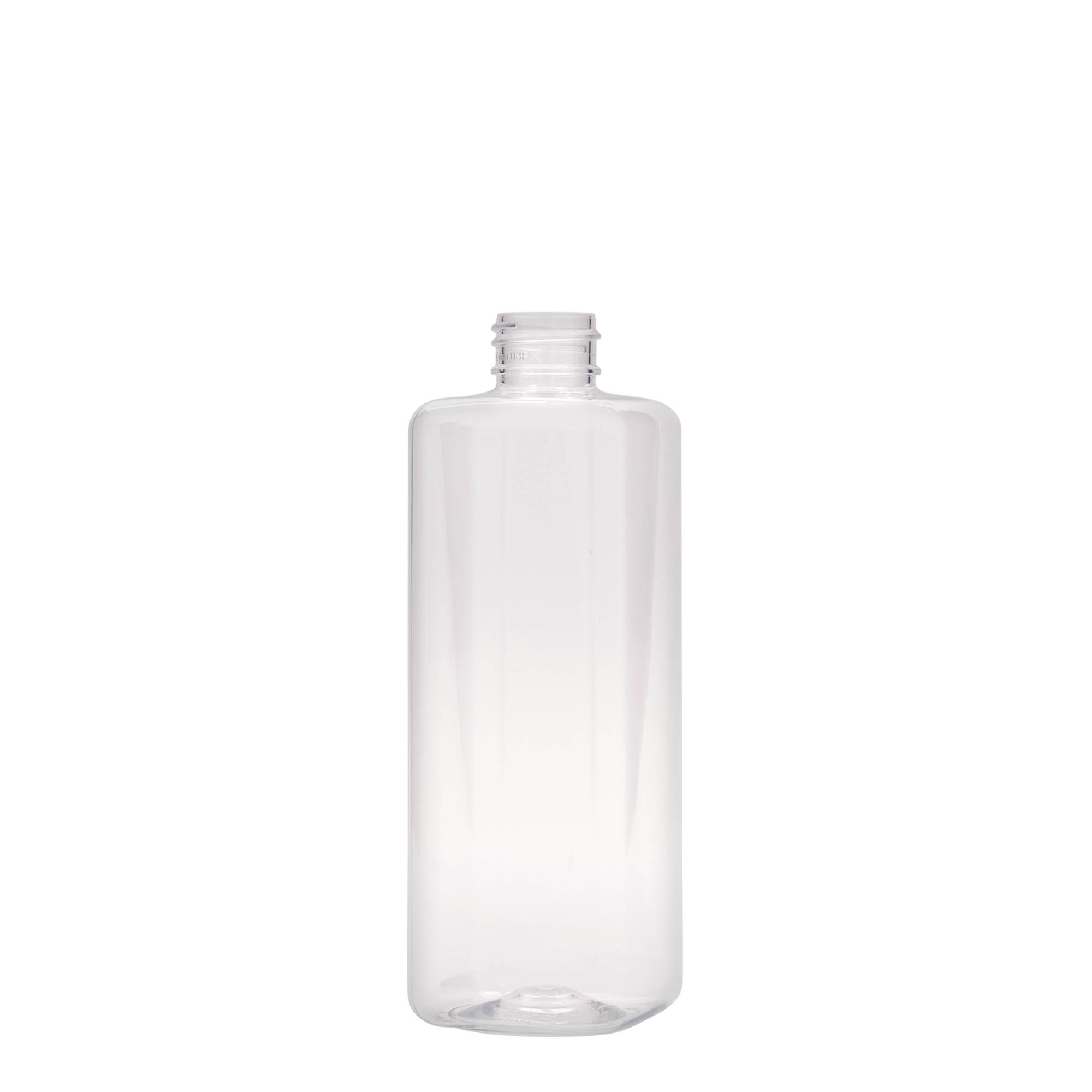Bouteille en PET 300 ml 'Karl', carrée, plastique, bouchage: 24/410