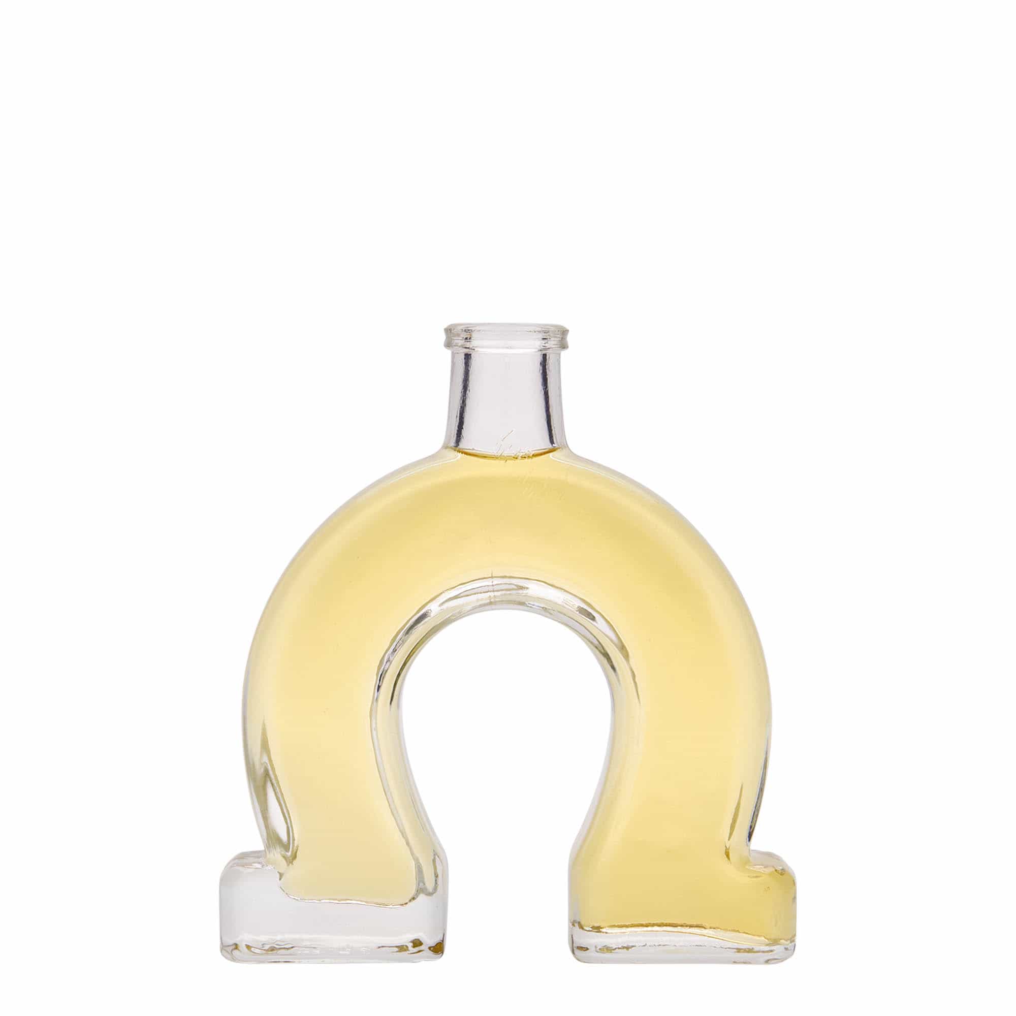 Glazen fles 'Hoefijzer', 100 ml, monding: kurk