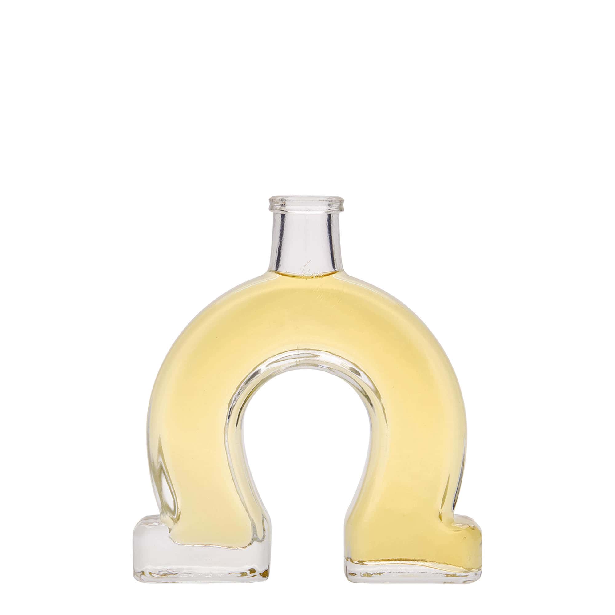 Glazen fles 'Hoefijzer', 100 ml, monding: kurk Glazen fles 'Hoefijzer', 100 ml, monding: kurk