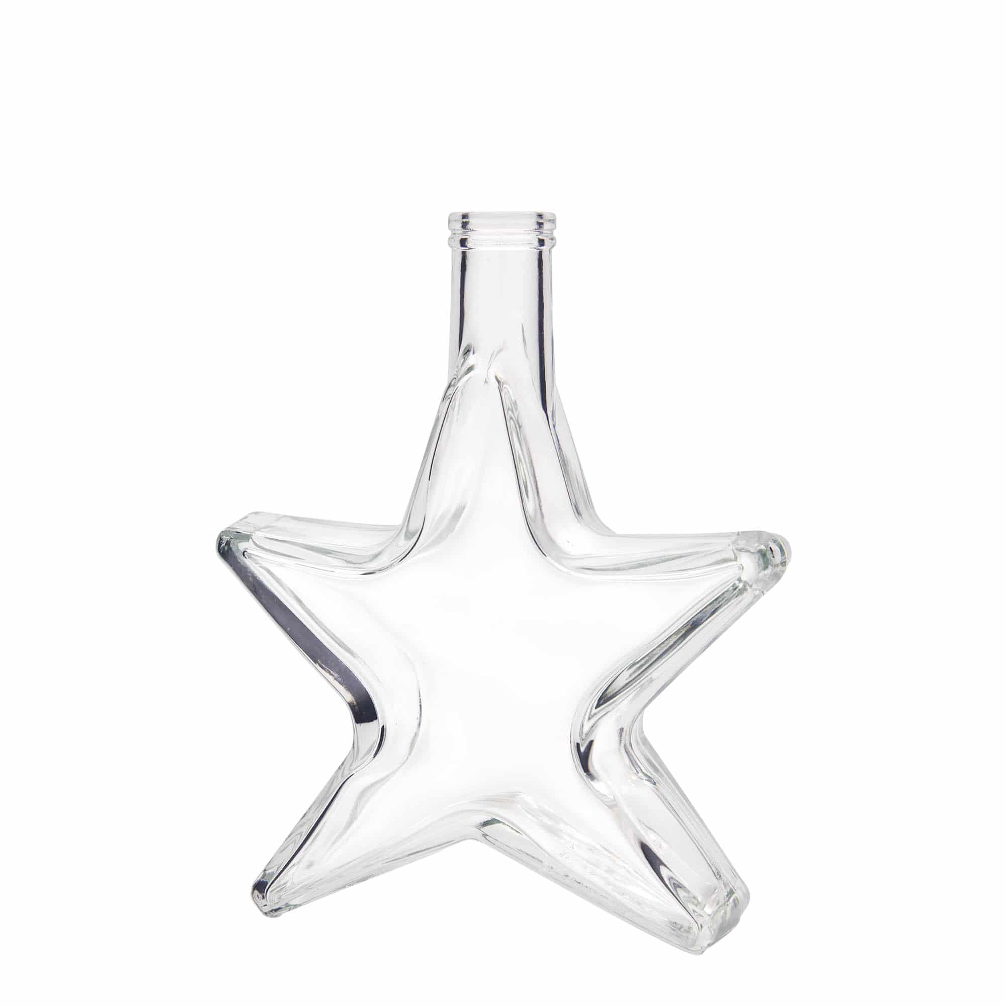 Glazen fles 'Ster', 350 ml, monding: kurk Glazen fles 'Ster', 350 ml, monding: kurk