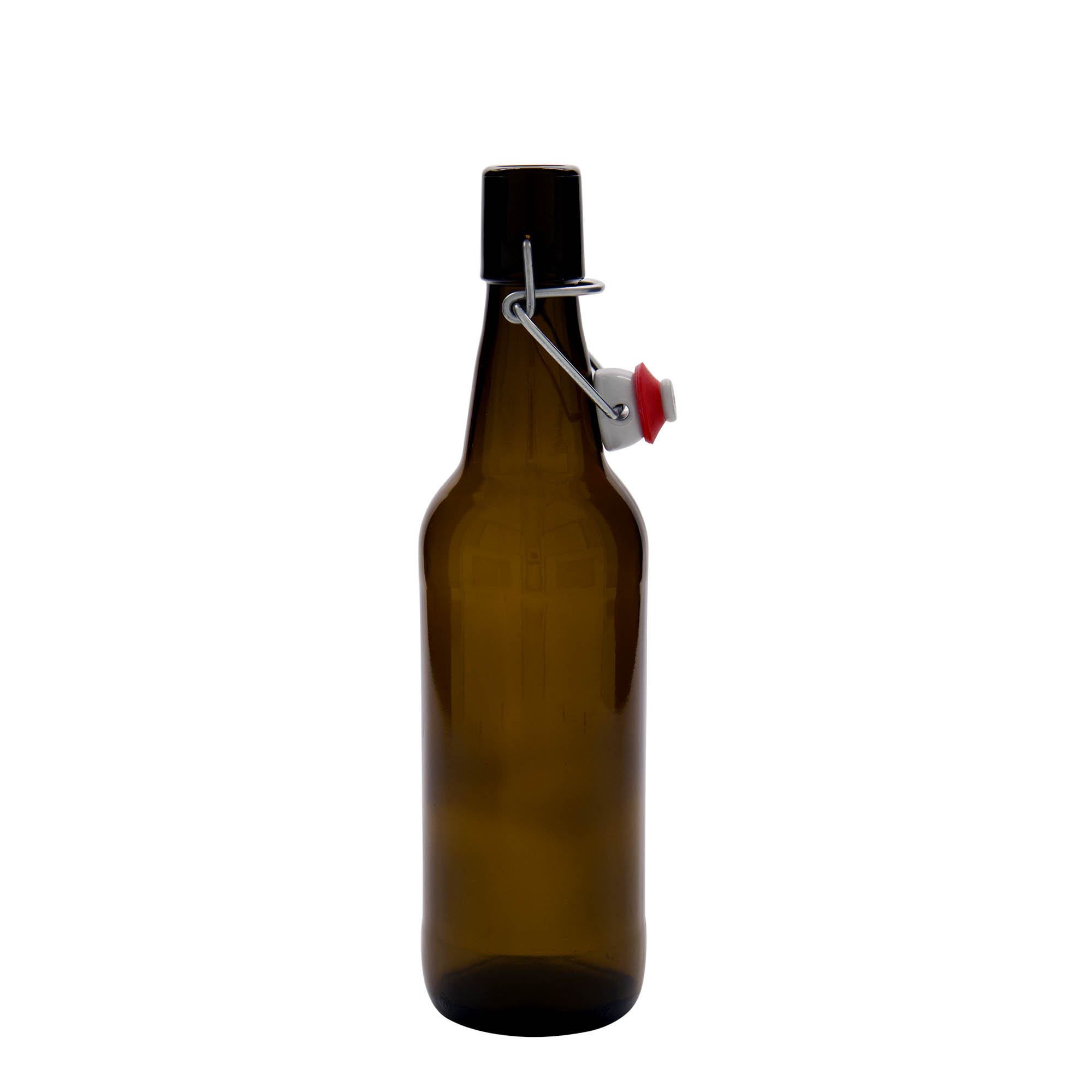 Bierflesje, 500 ml, glas, bruin, monding: beugelsluiting Bierflesje, 500 ml, glas, bruin, monding: beugelsluiting