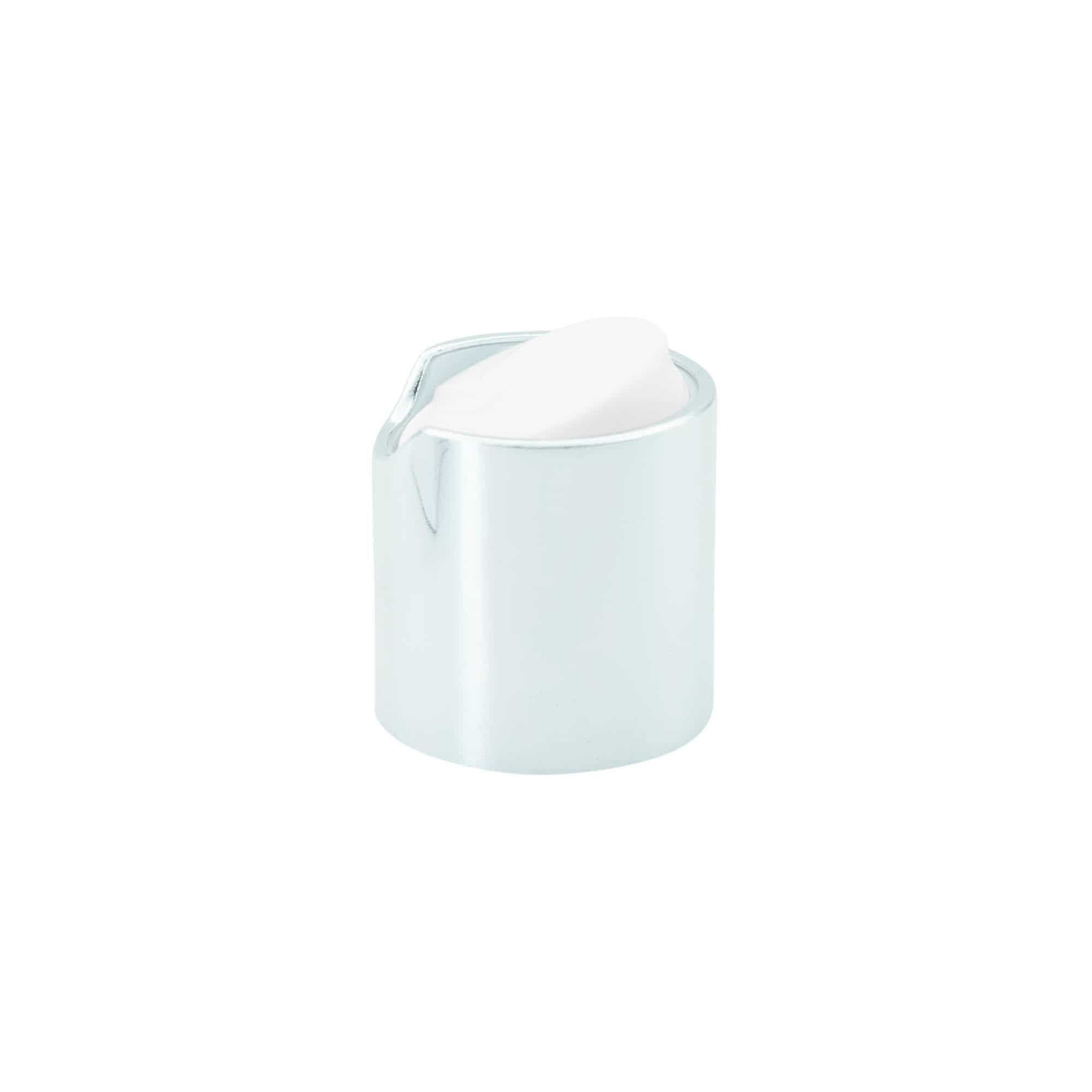 Schroefsluiting Disc Top, PP-kunststof, zilver, voor monding: 24/410