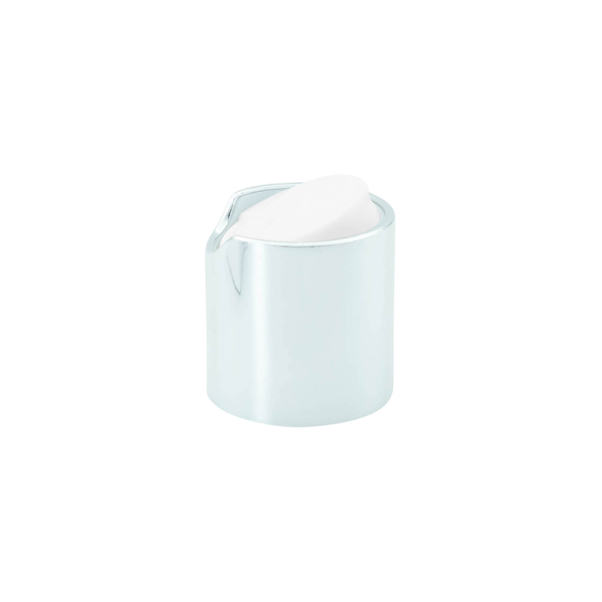 Schroefsluiting Disc Top, PP-kunststof, zilver, voor monding: 24/410