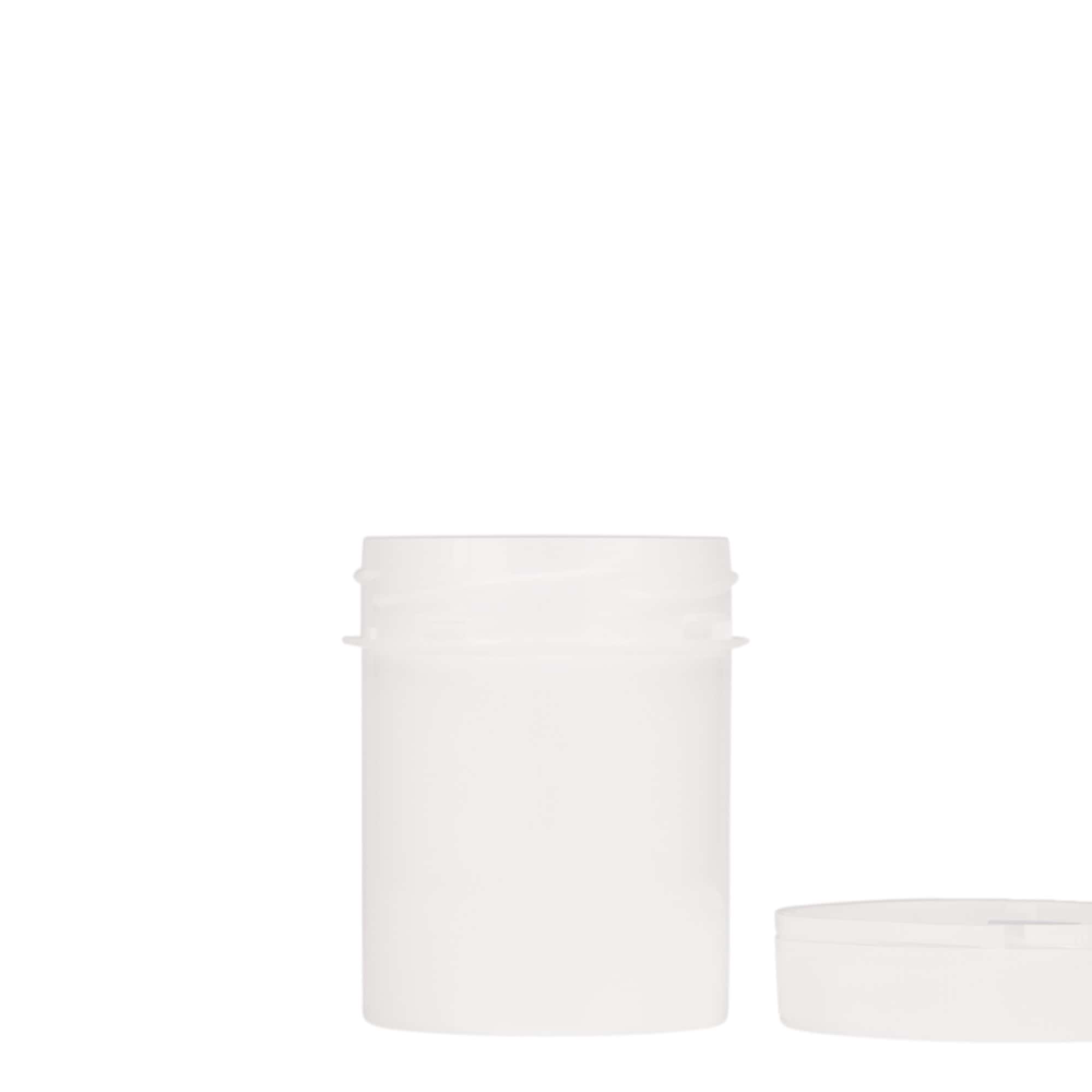 Boîte en plastique 150 ml 'Securilock', PP, blanche, bouchage: Bougage à vis