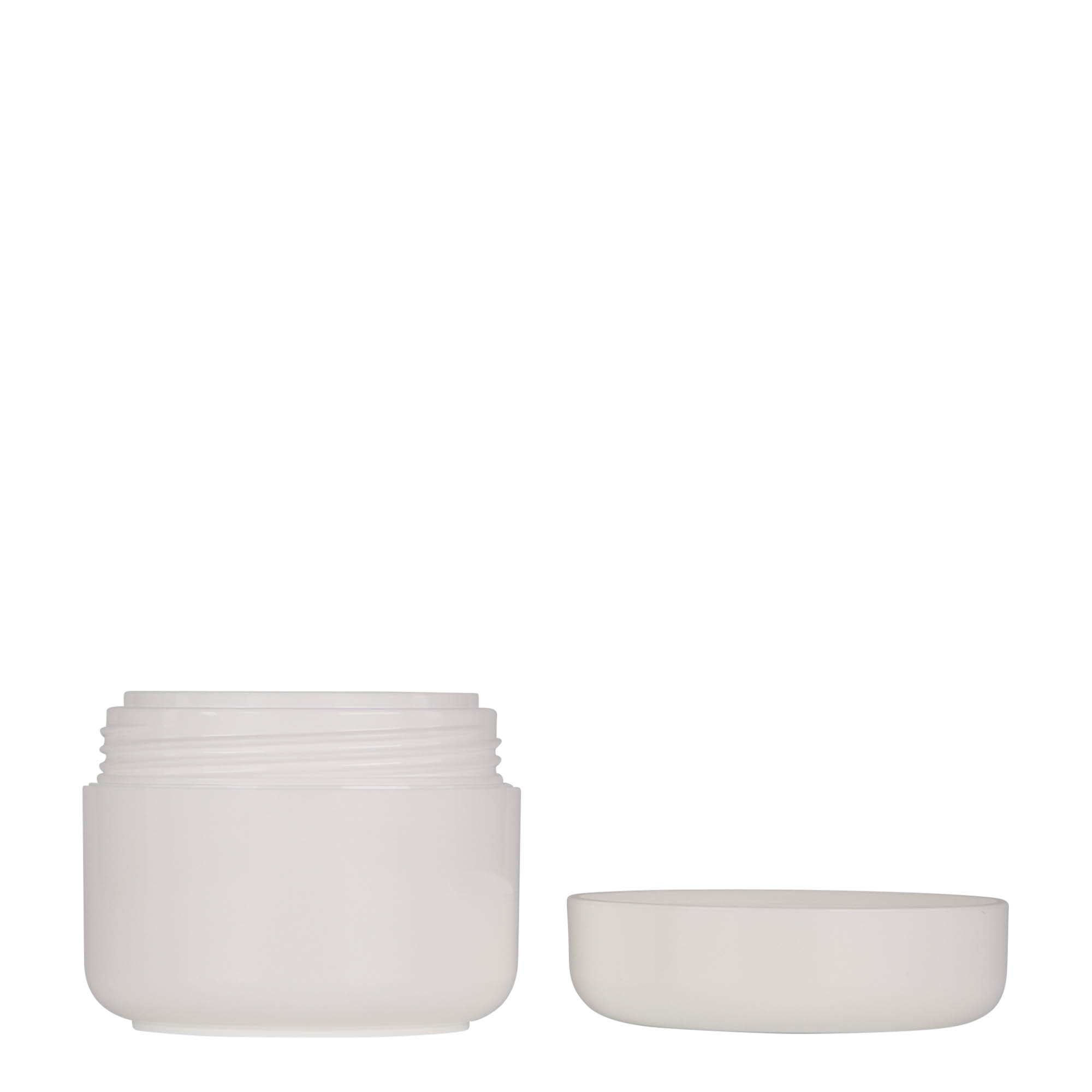 Boîte en plastique 50 ml « Bianca », PP, blanche, bouchage: Bougage à vis