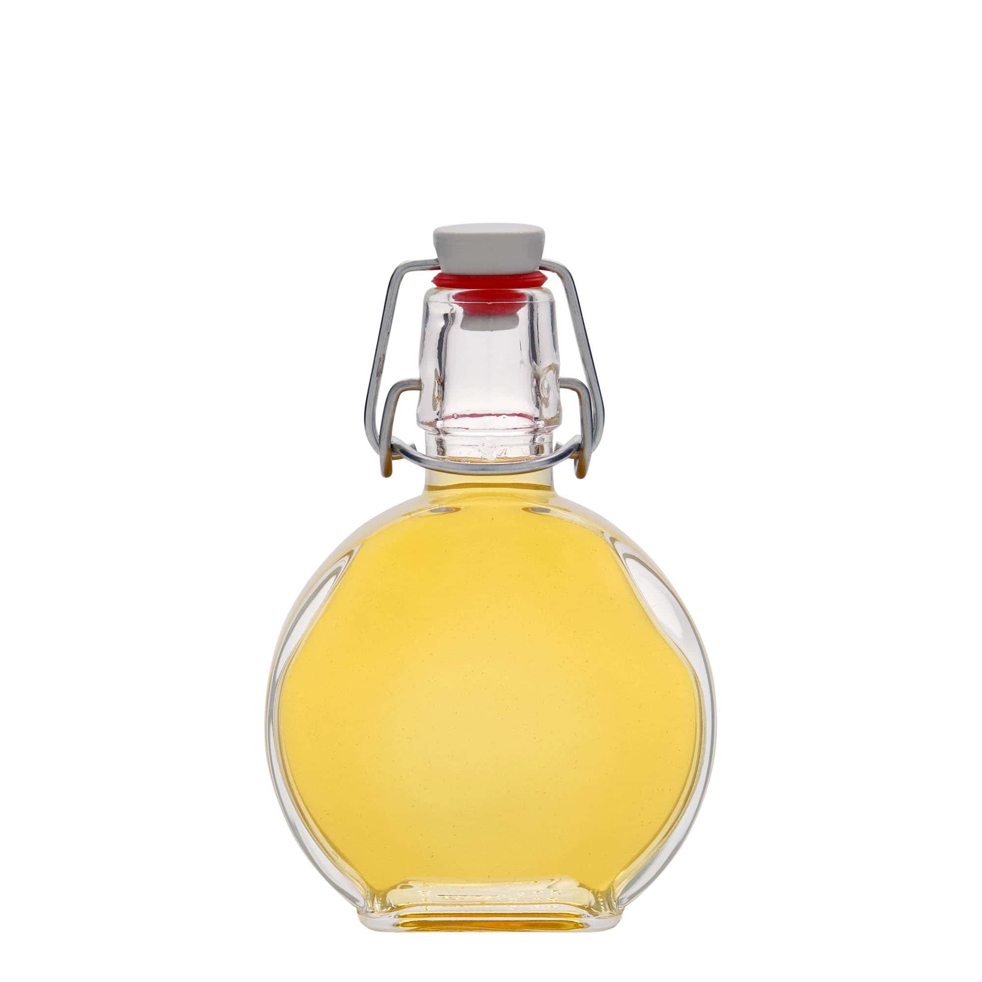 Glazen fles 'Sensatie', 200 ml, rechthoekig, monding: beugelsluiting