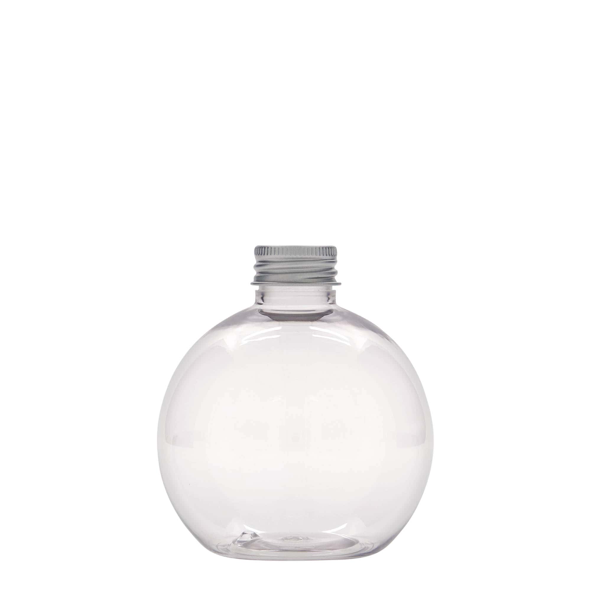 Bouteille en PET 250 ml 'Perry', ronde, plastique, bouchage: 24/410