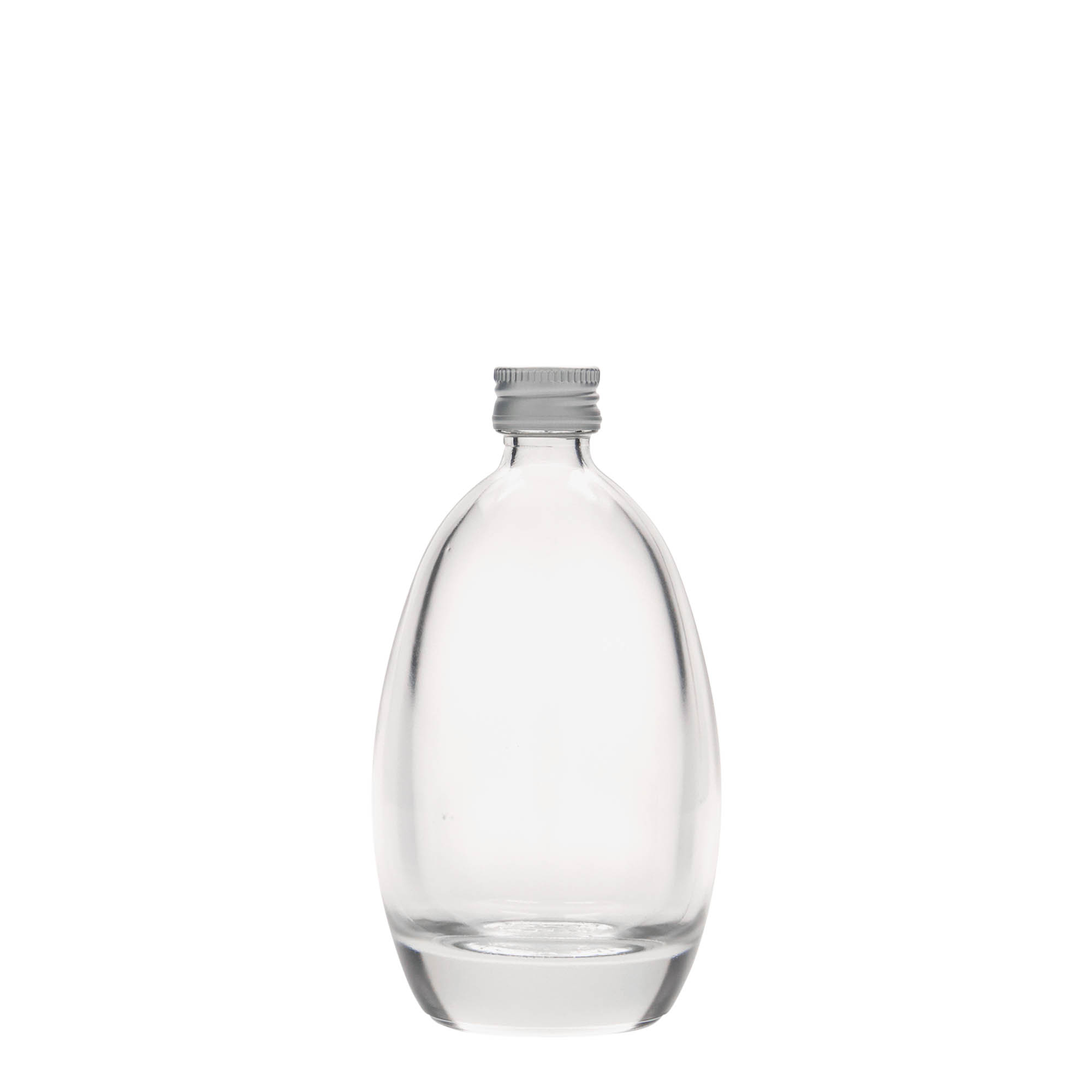 Glazen fles 'Ei', 100 ml, monding: PP 18 Glazen fles 'Ei', 100 ml, monding: PP 18
